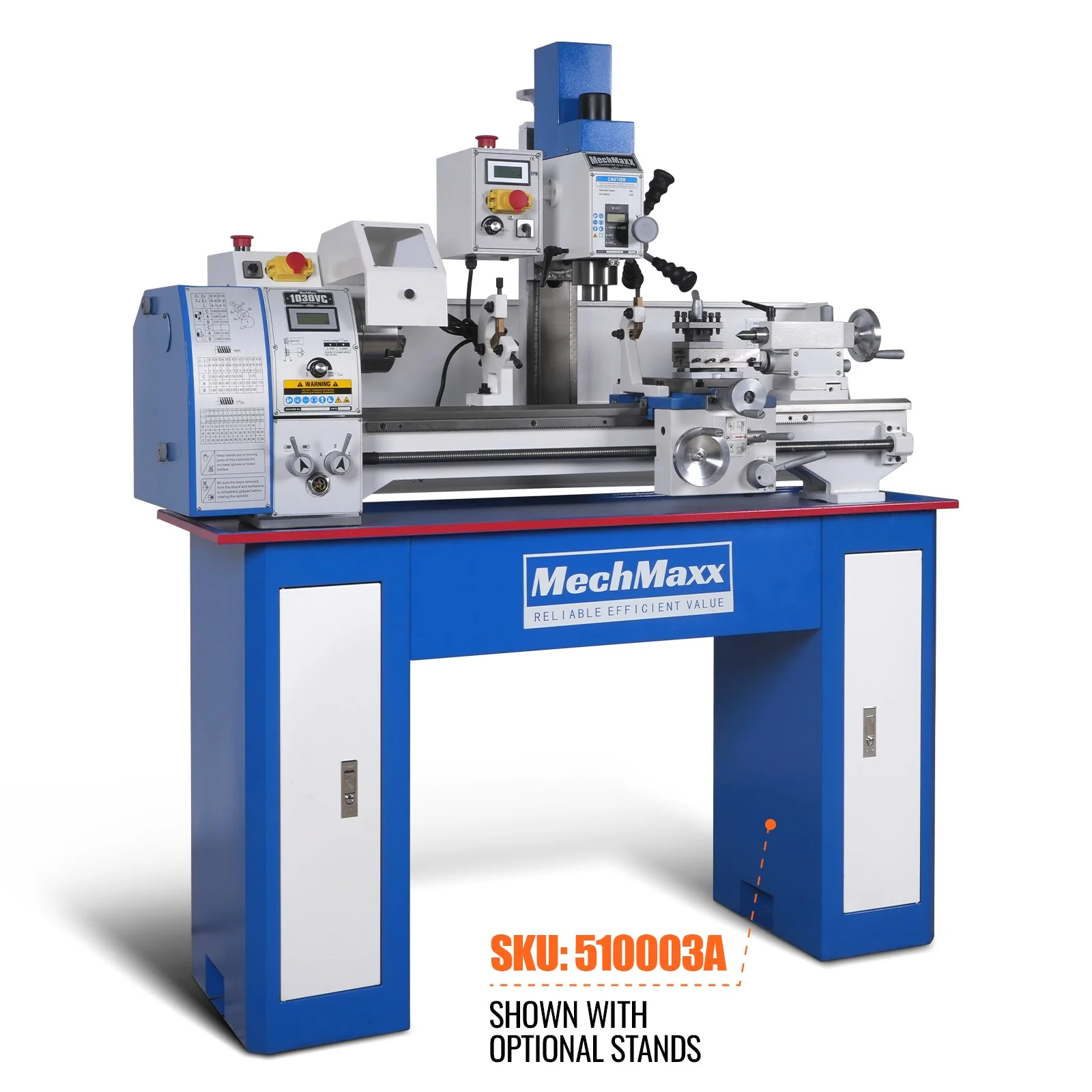 1.5 HP 10'' x 30'' Combination Lathe Milling Drilling Machine, 1.5'' Spindle Bore, 0-2000 RPM Variable Speed, High Precision Benchtop Lathe for Metalworking – Without Stand 1030VC - Image 2