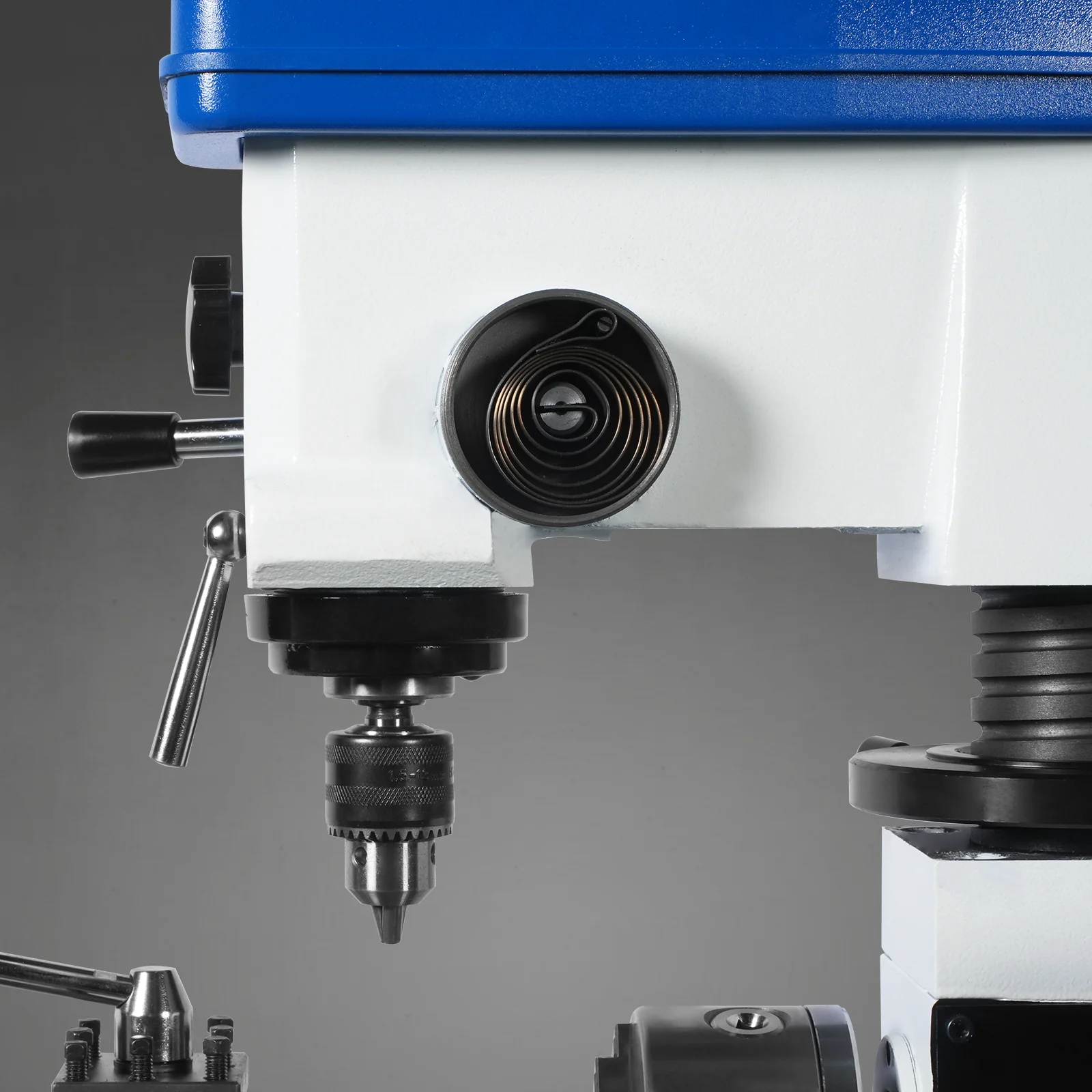 1 HP 16''x16'' Multi-Function Metal Lathe Milling Machine Head for Metalworking Combo Lathe, Drilling, and Milling Operations with Powerful Motor, Perfect for DIY, Workshops, and Professional Combination Metalworking Projects without Stand CLM1620 - Image 14