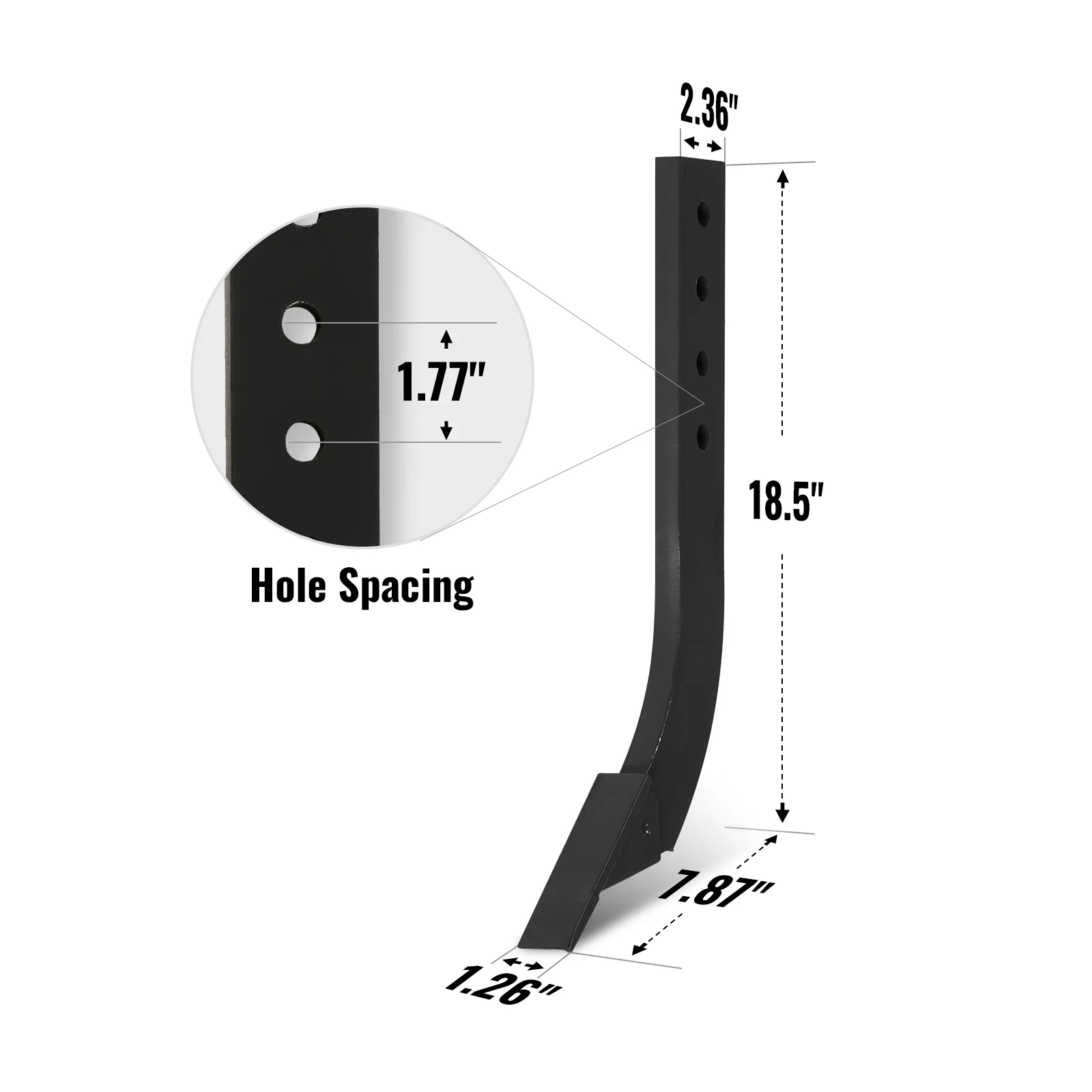 ( 1 Pack / 2 Pcs ) Replacement Shanks for Land Leveler and Box Blade LP72, LP84, LP96, BB60, BB72, BB84, BB96, SSLP72, SSLP84 (SKU: 201004, 201005, 201044, 201019, 201020, 201021, 201045, 201030, 201031) - Image 2