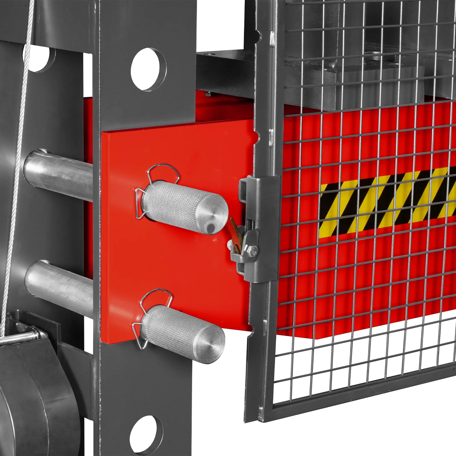 100 Ton H-Frame Air/Hydraulic Shop Press with Hand Winch, Fully Welded Steel Frame, Safety Guard, Foot Pedal Control, HSP100 - Image 12
