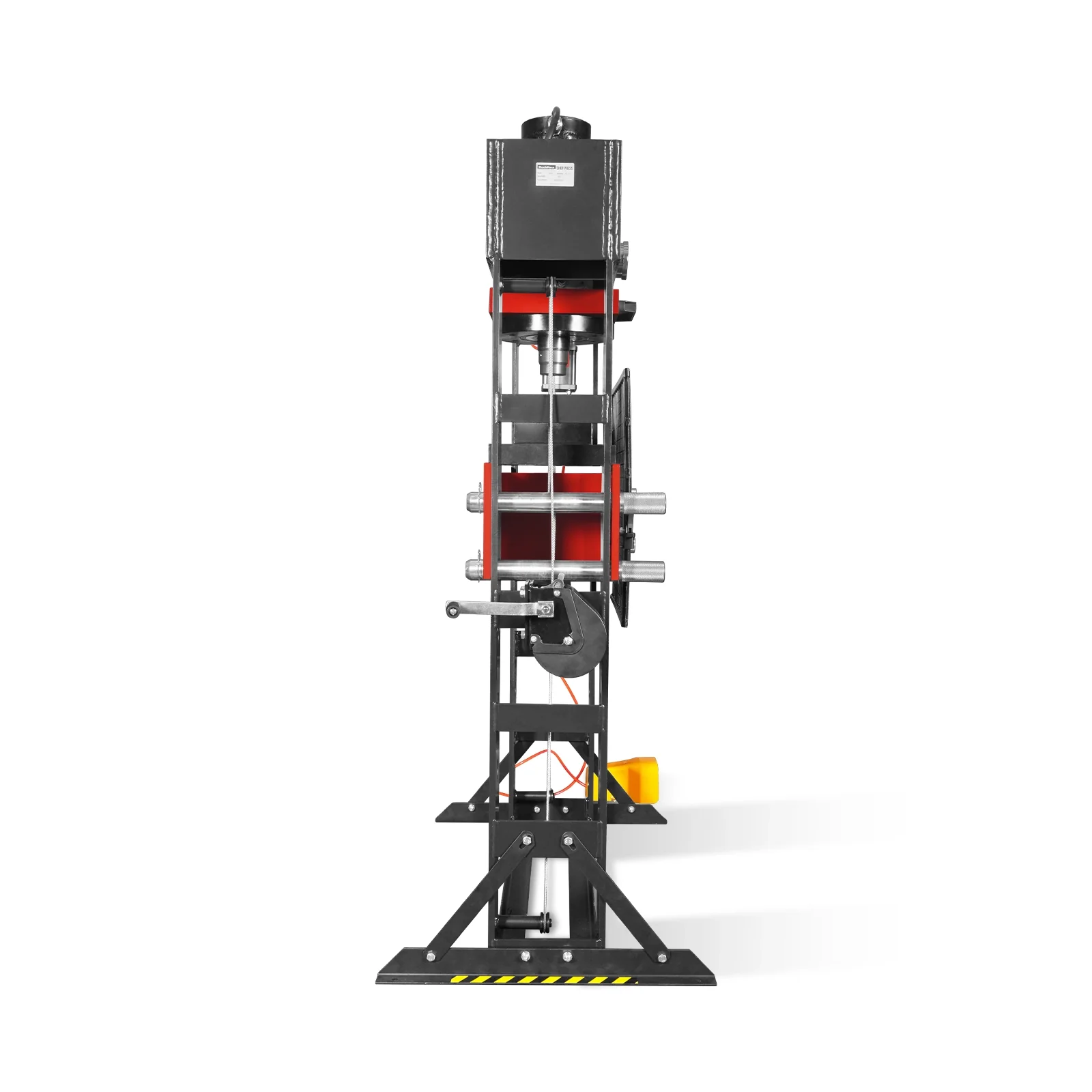 100 Ton H-Frame Air/Hydraulic Shop Press with Hand Winch, Fully Welded Steel Frame, Safety Guard, Foot Pedal Control, HSP100 - Image 18