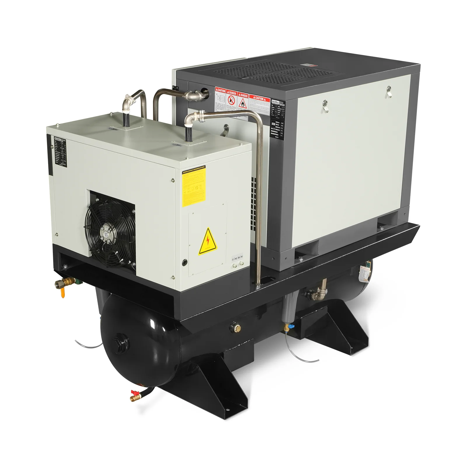 10HP Combined Rotary Screw Air Compressor with Dryer & 66-Gal ASME Tank | 32 CFM, 116 PSI, 460V 3-Phase - Industrial Grade - Image 18