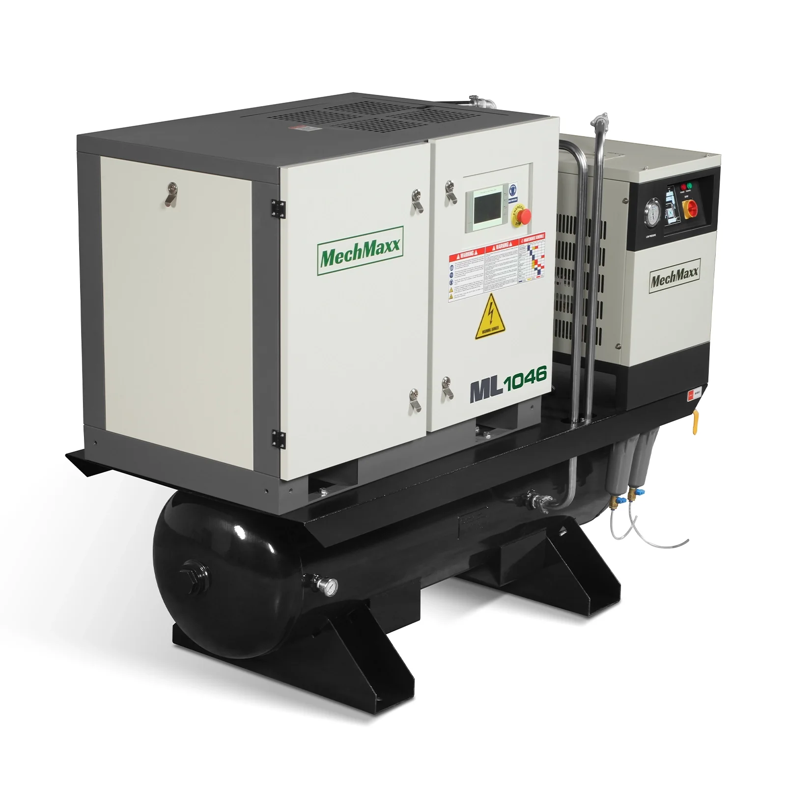 10HP Combined Rotary Screw Air Compressor with Dryer & 66-Gal ASME Tank | 32 CFM, 116 PSI, 460V 3-Phase - Industrial Grade - Image 5