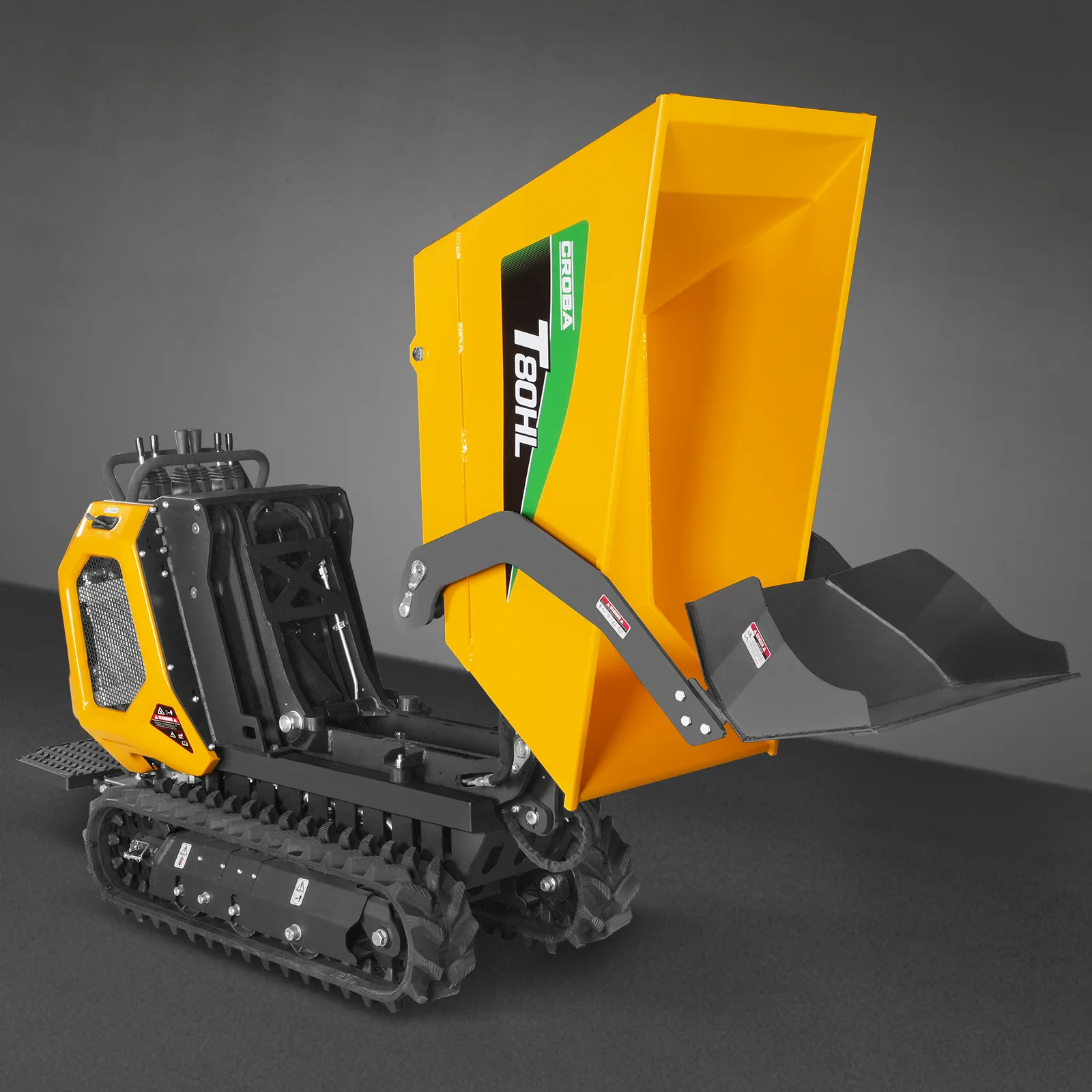 1100lb 420cc E-start Gas Engine Stand-ON Hydraulic Track Dumper Hydraulic Tipping and Lifting with Self-Loading,  T80HL - Image 24
