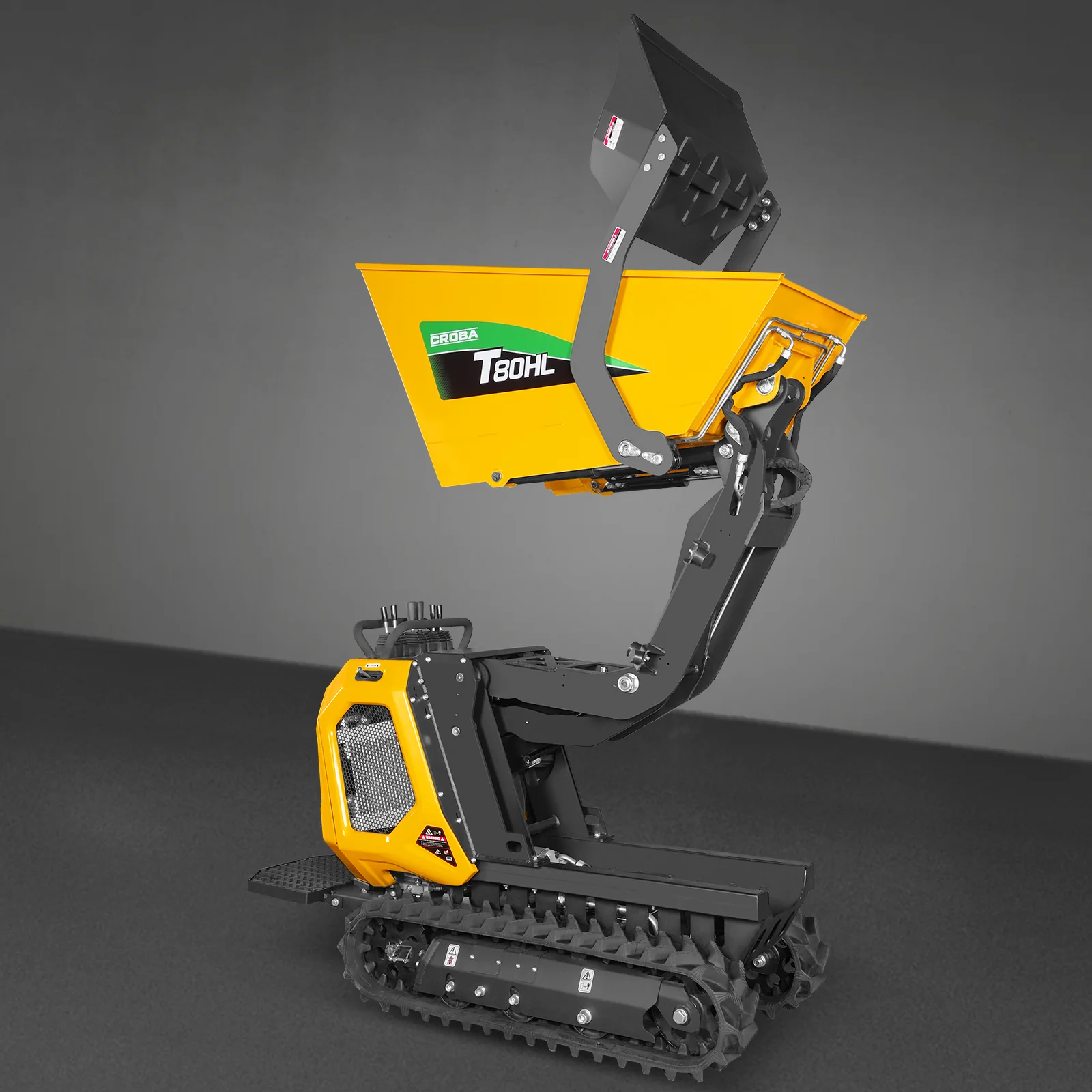 1100lb 420cc E-start Gas Engine Stand-ON Hydraulic Track Dumper Hydraulic Tipping and Lifting with Self-Loading,  T80HL - Image 30