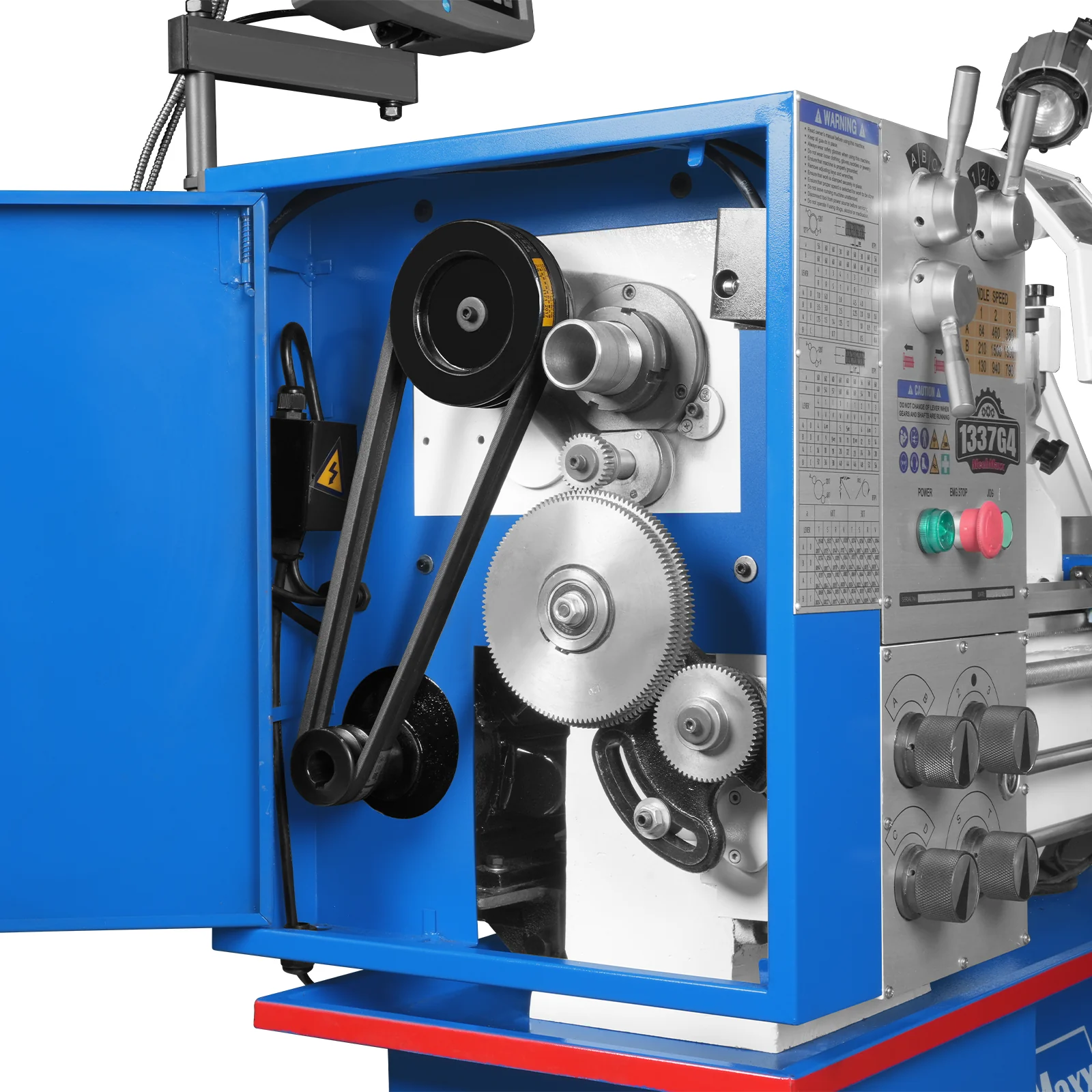 13" x 37" Industrial Heavy Duty Bench Metal Lathe 1.5HP/1100W Metal Working Lathe High Precision 64-1500 RPM Variable Speed with Four-axis sliding system 1337G4 - Image 29