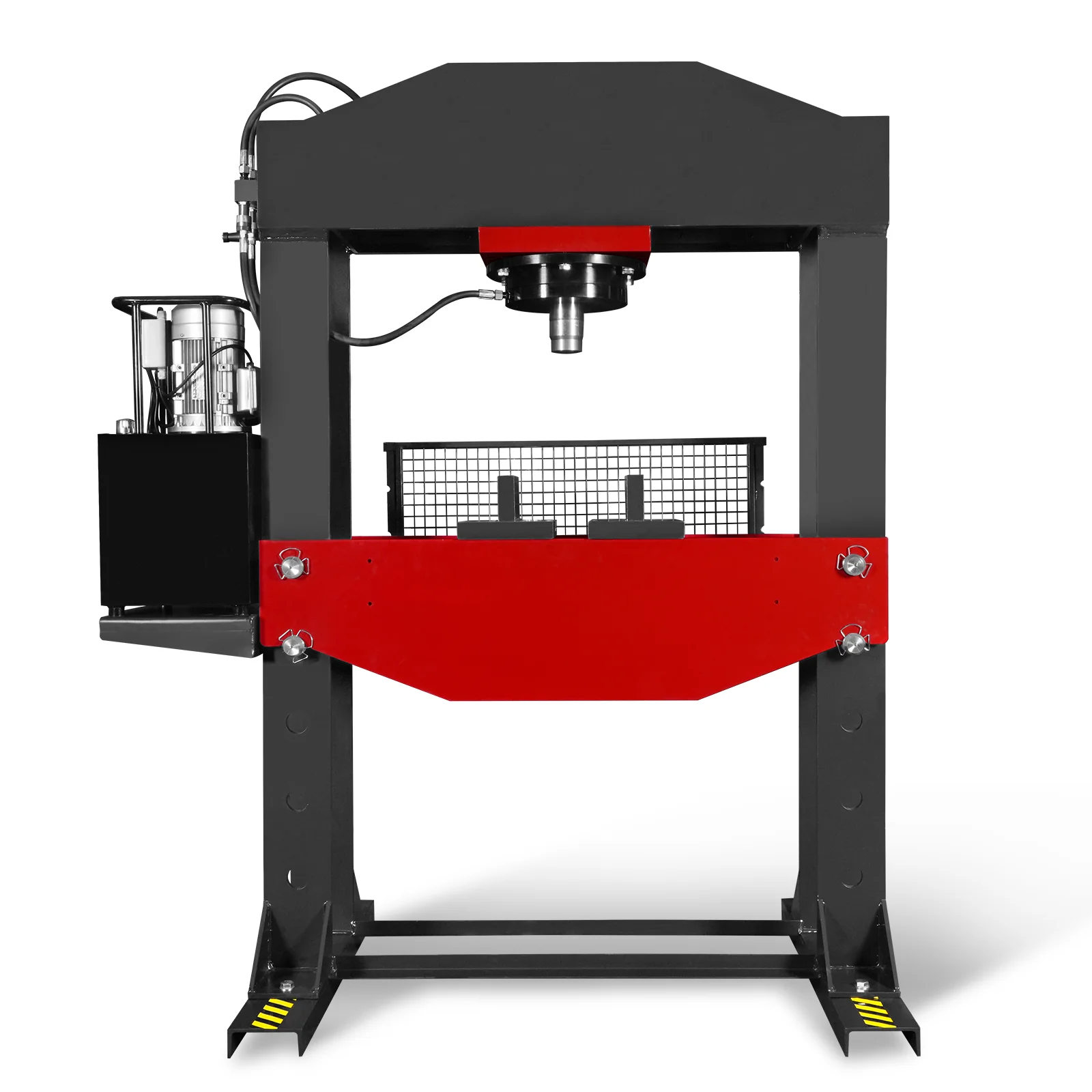 150 Ton H-Frame Electric Hydraulic Shop Press with Double-Acting Cylinder & Chain-Driven Table Lift, 110V Motor, Fully Welded Steel Frame, Safety Guard, HSP150E - Image 22