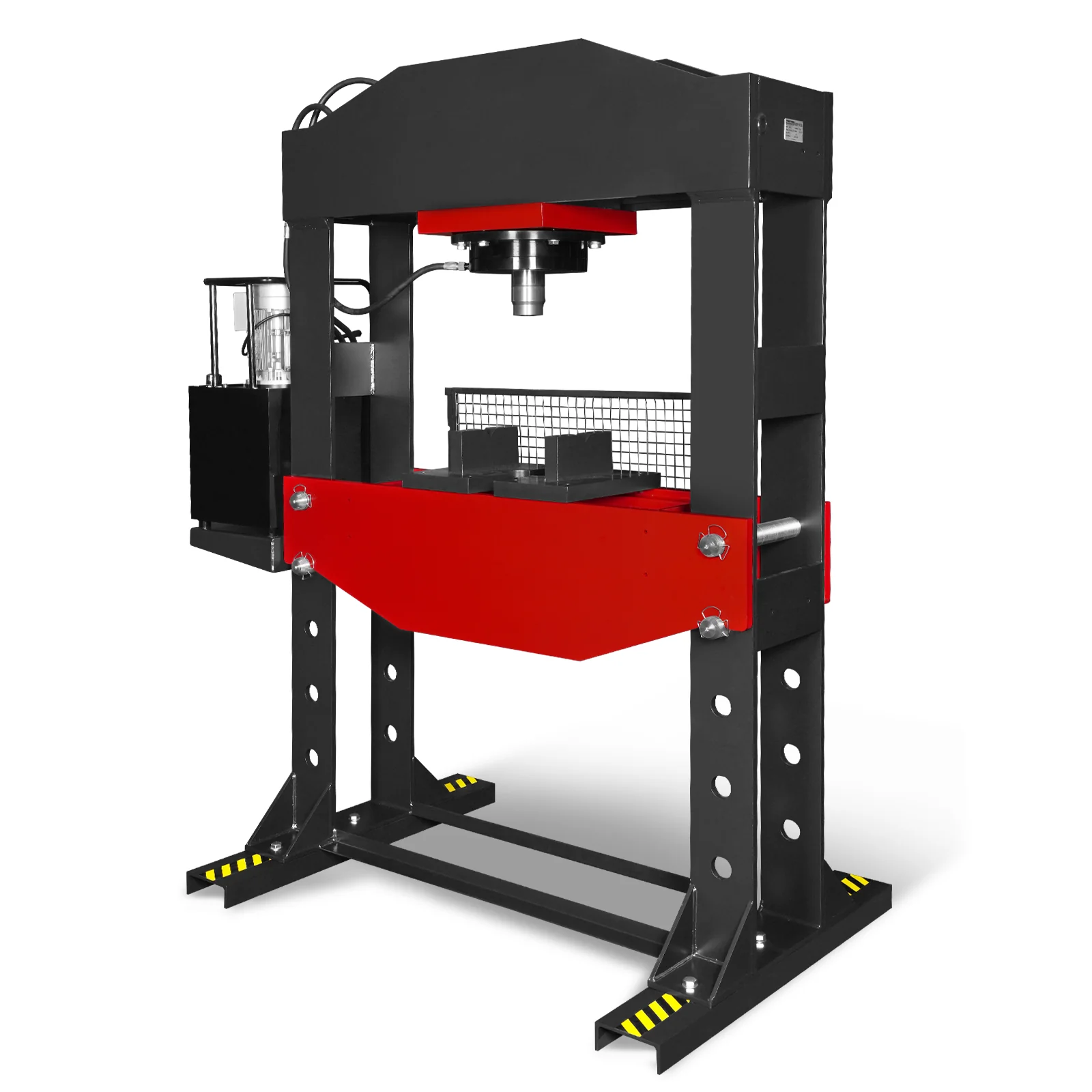 150 Ton H-Frame Electric Hydraulic Shop Press with Double-Acting Cylinder & Chain-Driven Table Lift, 110V Motor, Fully Welded Steel Frame, Safety Guard, HSP150E - Image 23