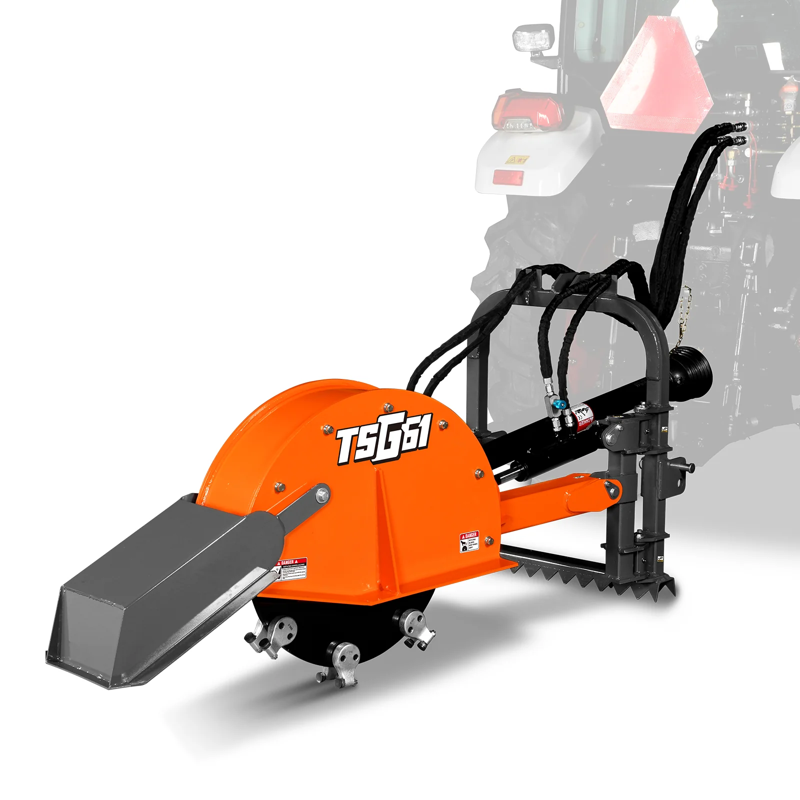 24'' Cutting Wheel Hydraulic Cylinders Stump Grinder, (PTO Shaft Included with Slip Clutch) , 35-60hp, TSG61 - Image 24