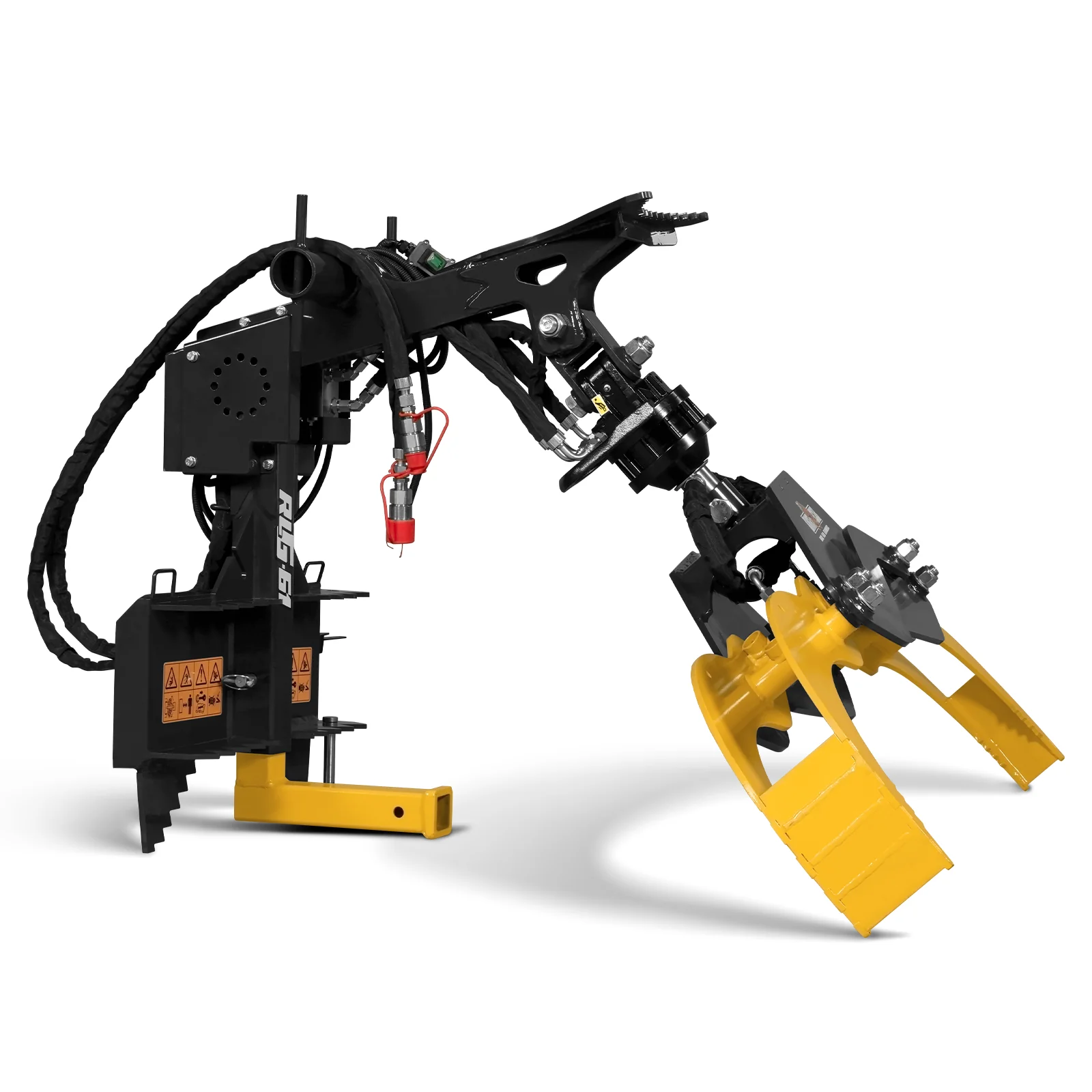 59" Multi-purpose Hydraulic Rotating Log Grapple For Mini Skid Steer, 1500lbs Lift Capacity, 360° Rotational Ability - Image 12