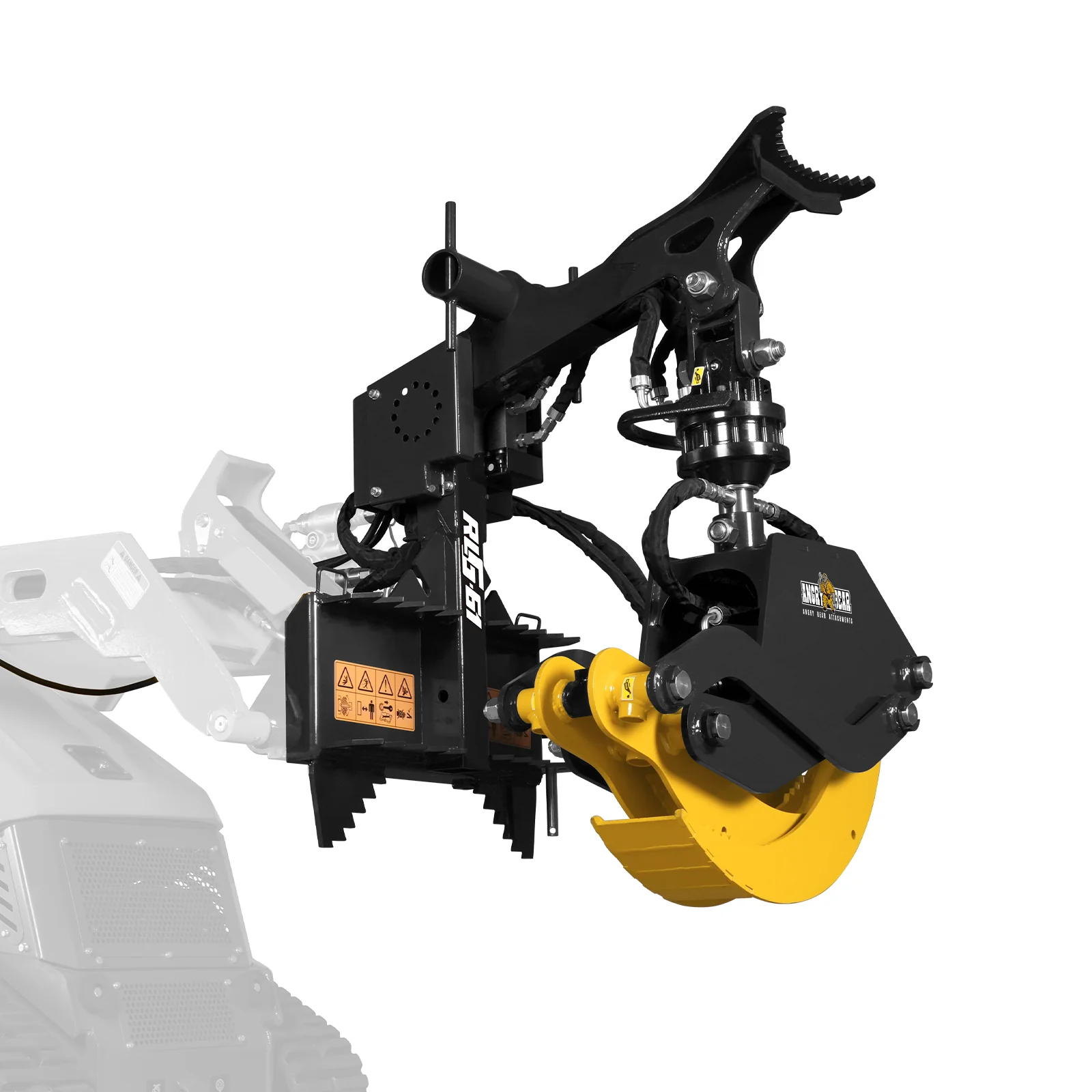 59" Multi-purpose Hydraulic Rotating Log Grapple For Mini Skid Steer, 1500lbs Lift Capacity, 360° Rotational Ability - Image 21