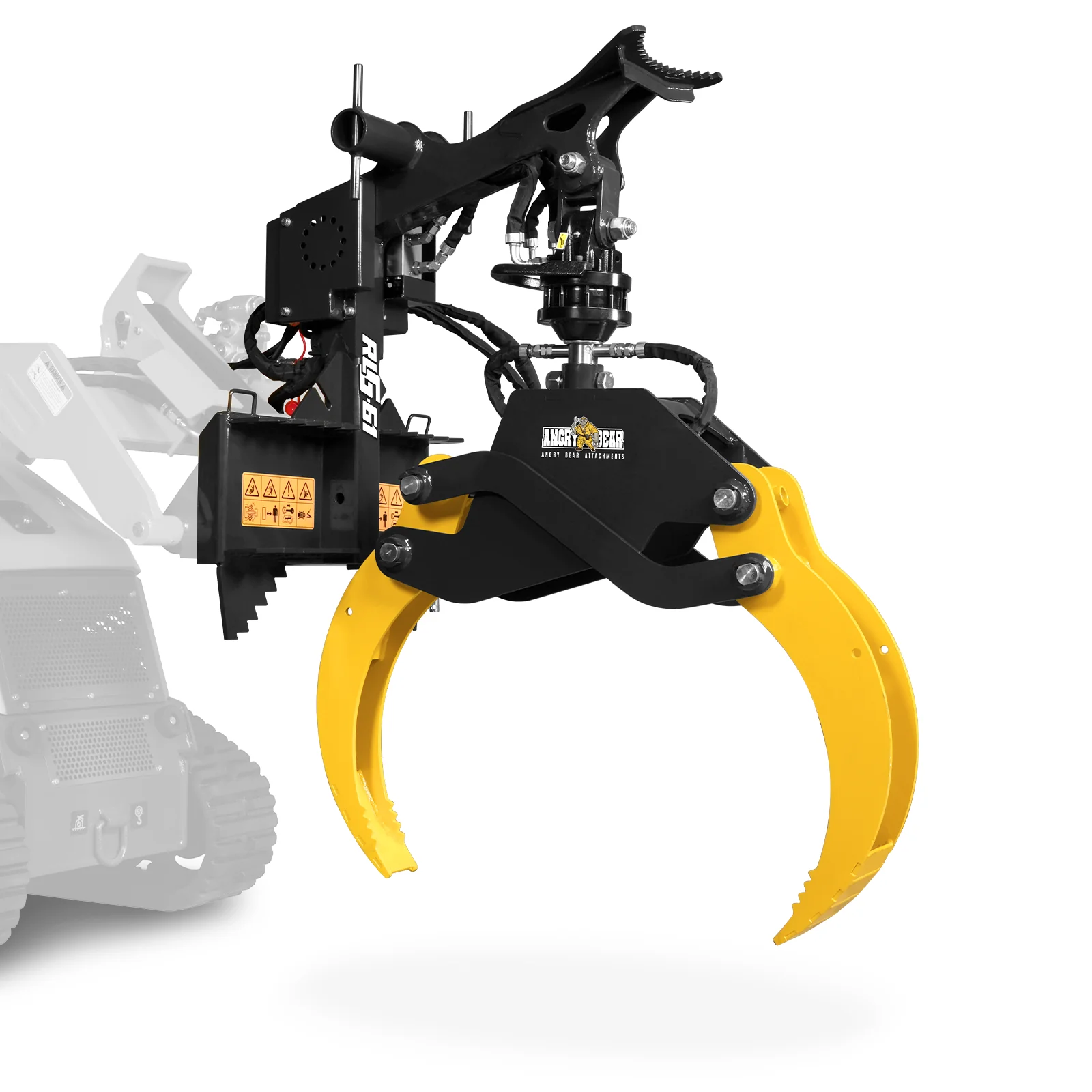 59" Multi-purpose Hydraulic Rotating Log Grapple For Mini Skid Steer, 1500lbs Lift Capacity, 360° Rotational Ability - Image 22