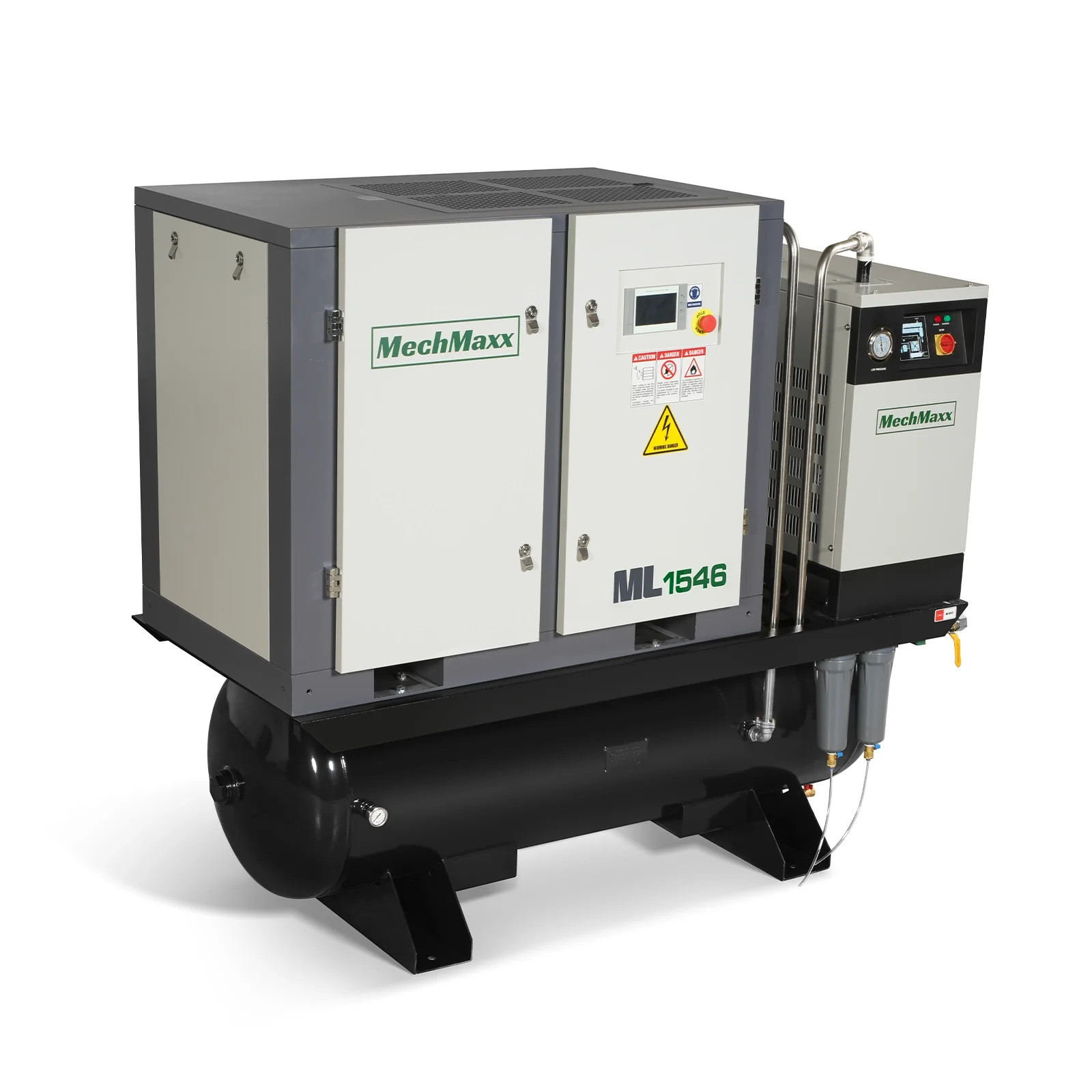 15HP Combined Rotary Screw Air Compressor with Dryer & 105-Gal ASME Tank | 45 CFM, 116 PSI, 460V 3-Phase - Industrial Grade - Image 5