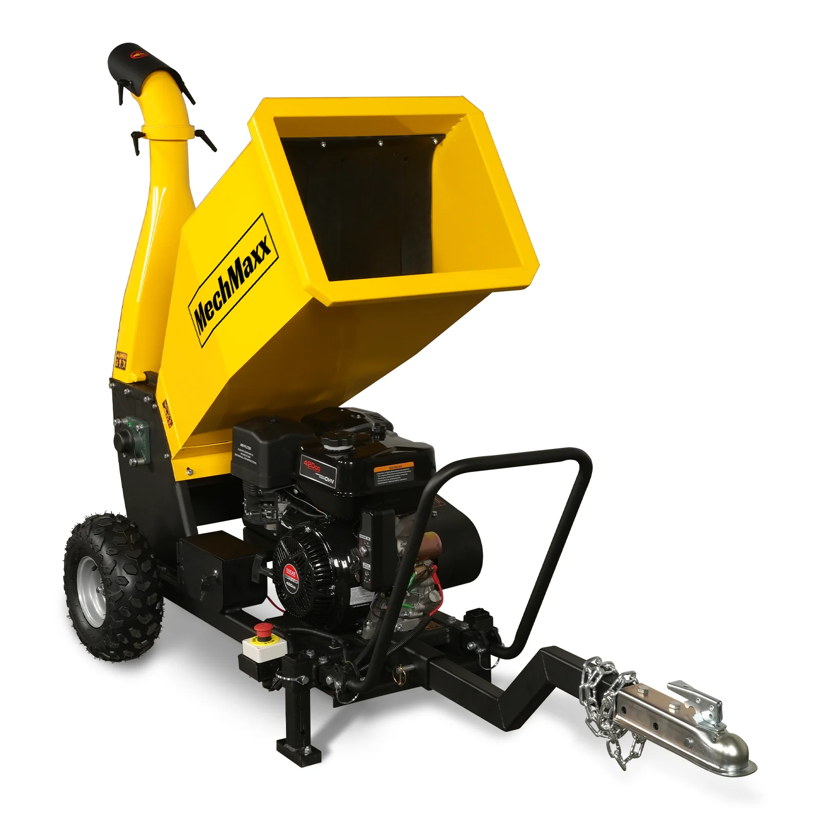 5 inch E-start DUCAR 420cc 15hp Gasoline Engine Powered Drum Wood Chipper with Towbar ,  PGS1500 - Image 11