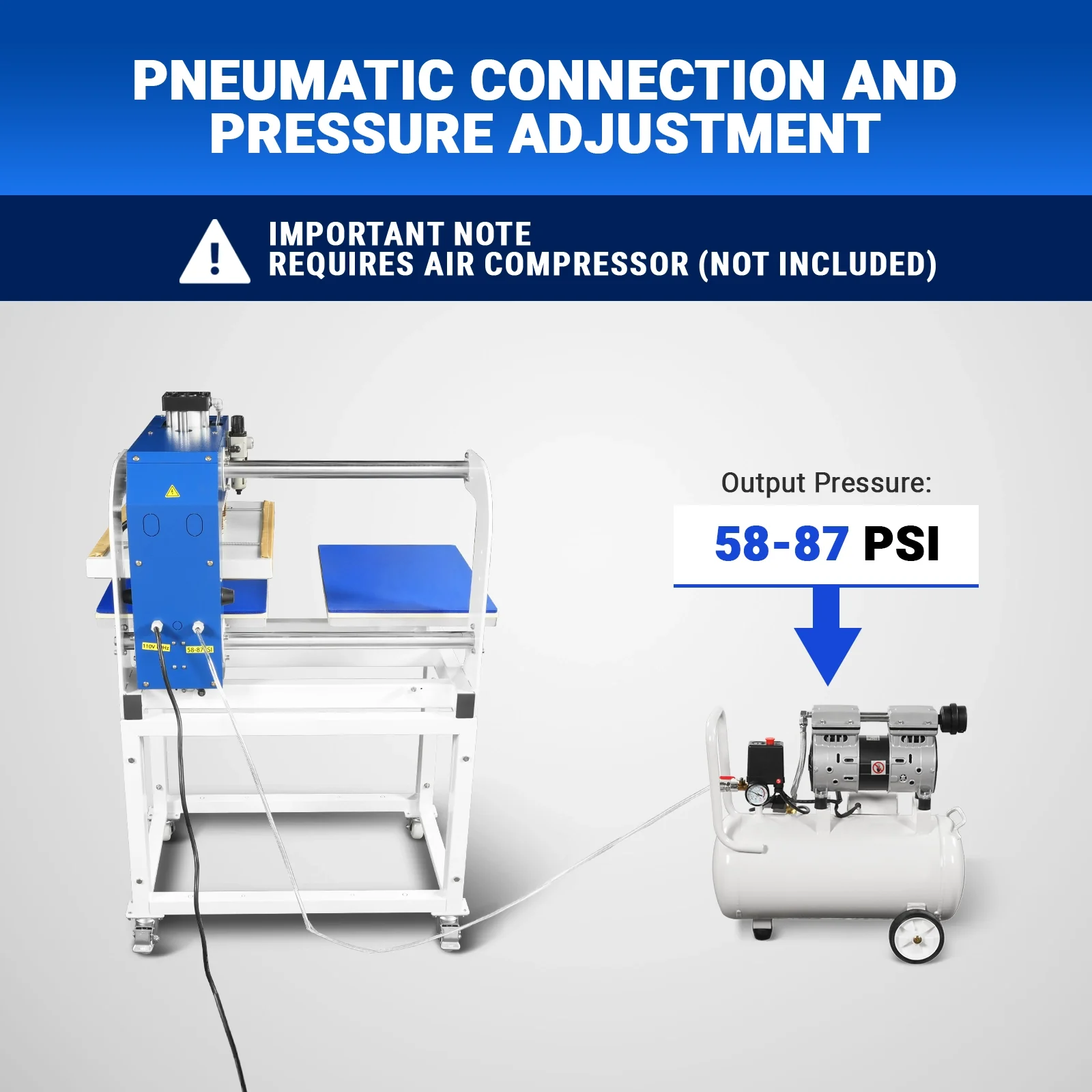 16x24 Inch Commercial Pneumatic Dual Platen Heat Press - Auto Lift Digital Sublimation Transfer Machine with Full Touch LCD Screen & AIRTAC Pneumatic Parts (110V 2.2HP) - Image 9
