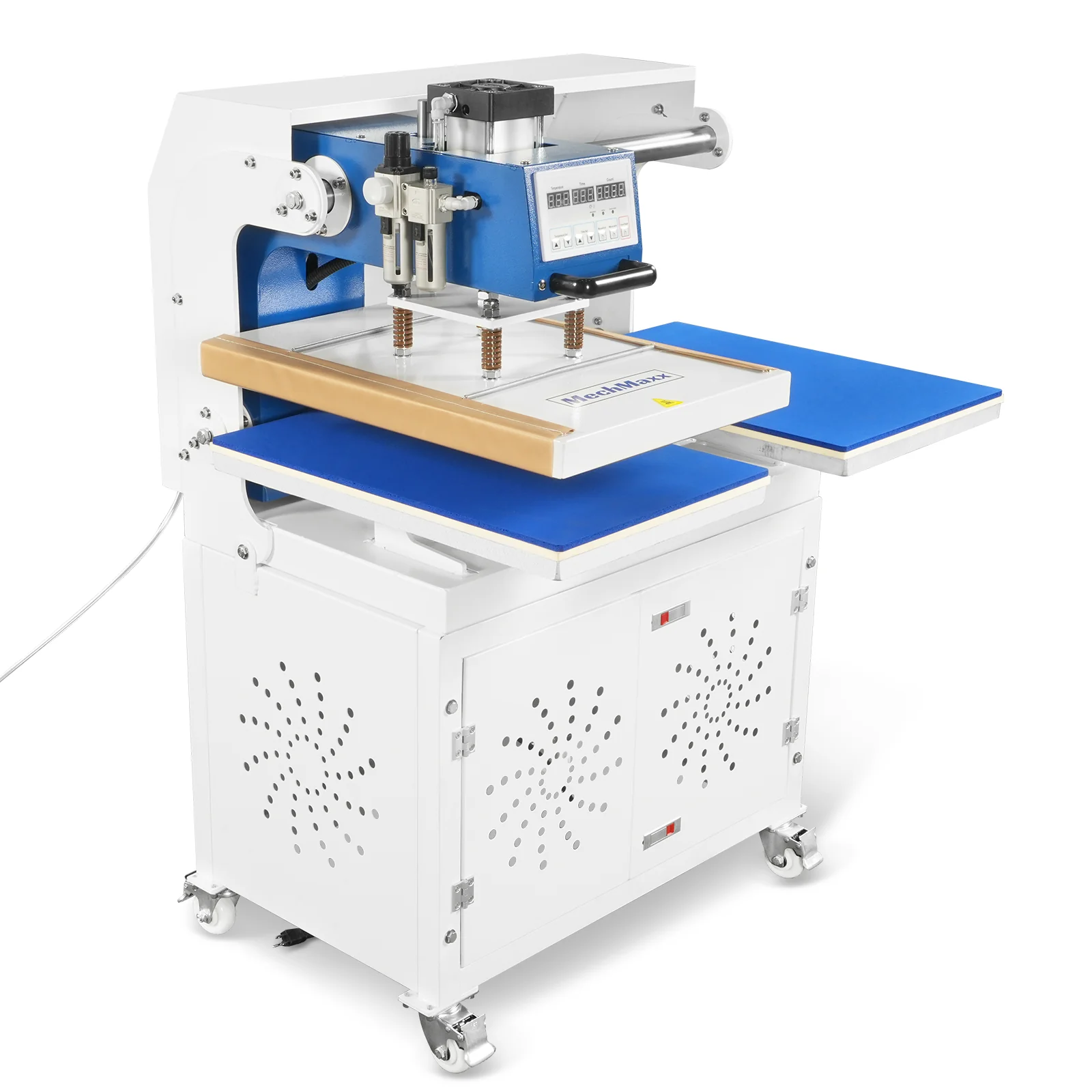 16x24 Inch Commercial Pneumatic Dual Platen Heat Press - Auto Lift Sublimation Transfer Machine with Storage Base Cabinet (110V 1650W) - Image 14