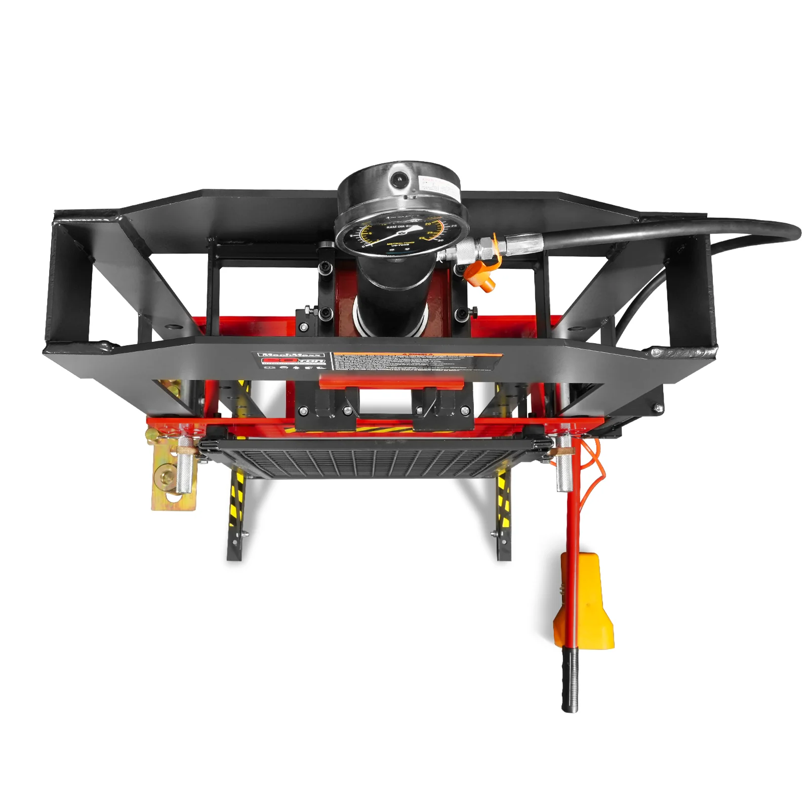 20 Ton H-Frame Air/Hydraulic Shop Press with Press Pin Kit, Fully Welded Steel Frame, Safety Guard, Foot Pedal Control, HSP20 - Image 10