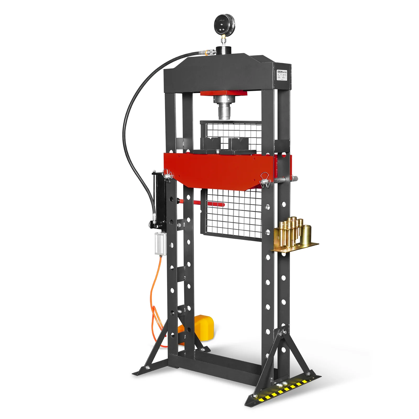 20 Ton H-Frame Air/Hydraulic Shop Press with Press Pin Kit, Fully Welded Steel Frame, Safety Guard, Foot Pedal Control, HSP20 - Image 23