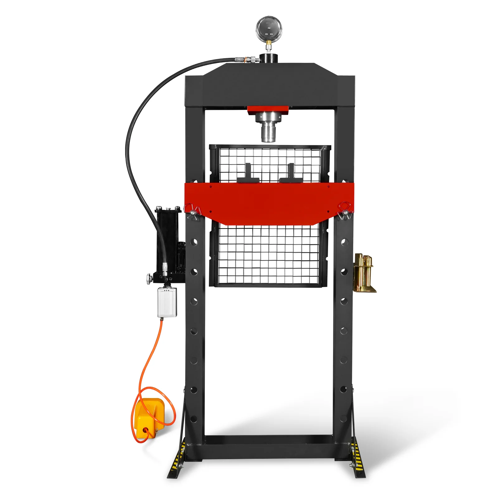 20 Ton H-Frame Air/Hydraulic Shop Press with Press Pin Kit, Fully Welded Steel Frame, Safety Guard, Foot Pedal Control, HSP20 - Image 24