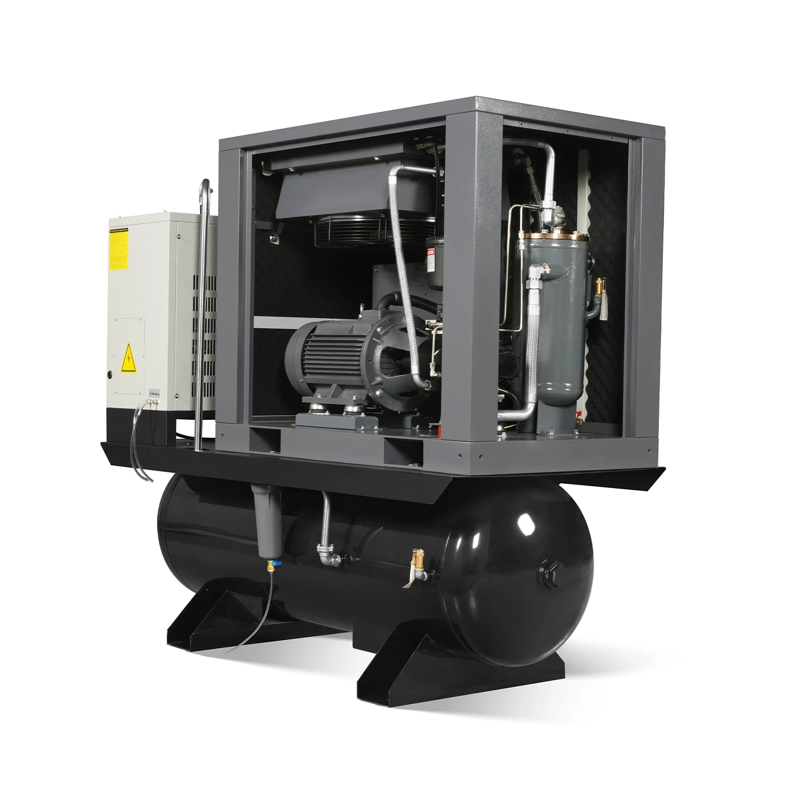 20HP Combined Rotary Screw Air Compressor with Dryer & 105-Gal ASME Tank | 78 CFM, 116 PSI, 460V 3-Phase - Industrial Grade - Image 5