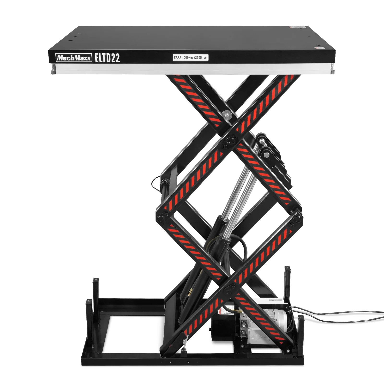 2200 lbs Capacity Stationary Electric Hydraulic Double Scissor Lift Table - 51.2" x 32.3" Platform, 70.1" Lift Height, UL Certified Motor, ELTD22 - Image 5
