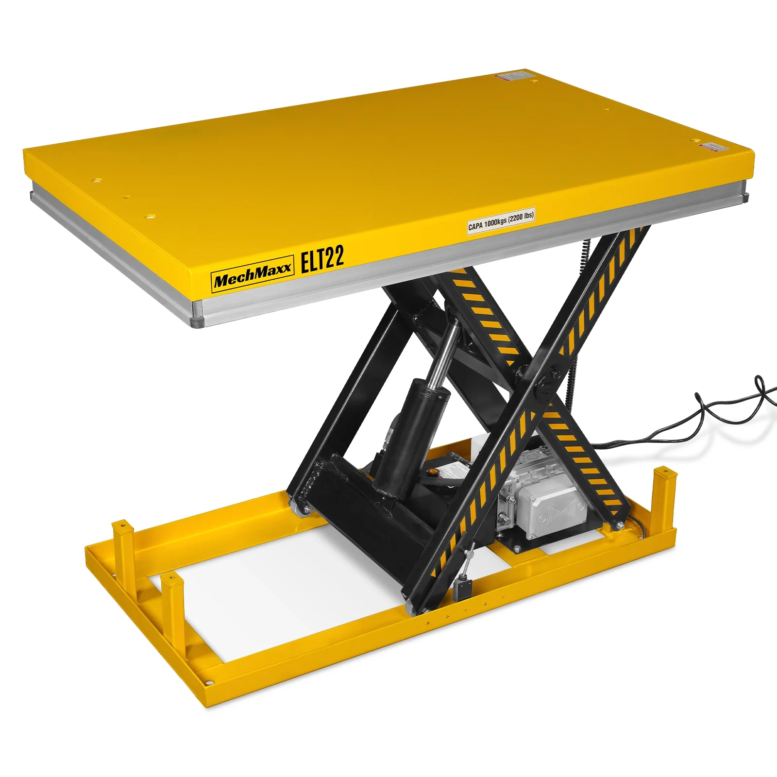 2200lb Capacity Stationary Electric Hydraulic Lift Table ,  51.2" x 32.3" Platform,  39.4" Lift Height , UL Certified Motor,  ELT22 - Image 21