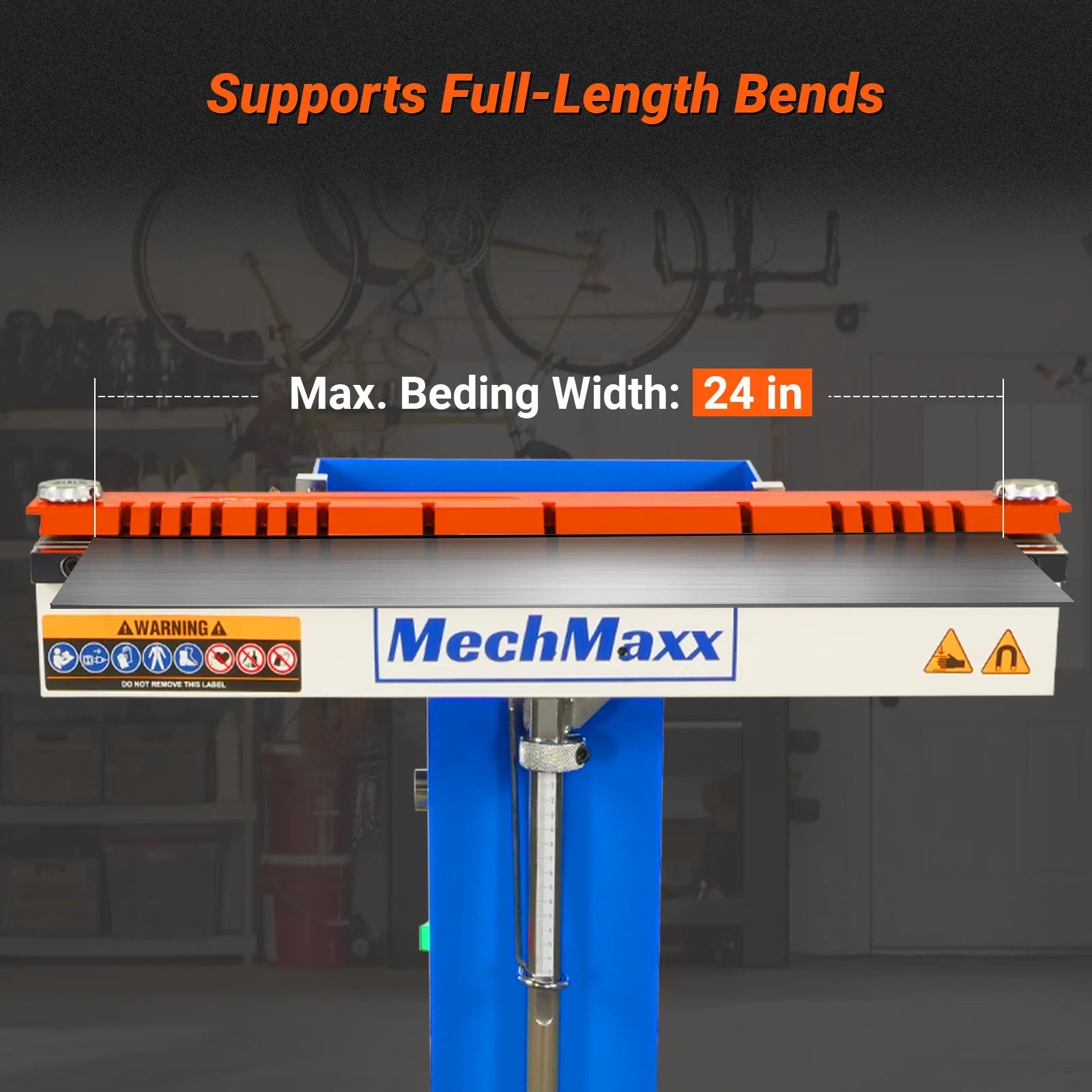 24'' Industrial Magnetic Pan and BOX Heavy Duty Sheet Metal Brake 20 Gauge Capacity Shear Press Brake, MSMB650E - Image 5