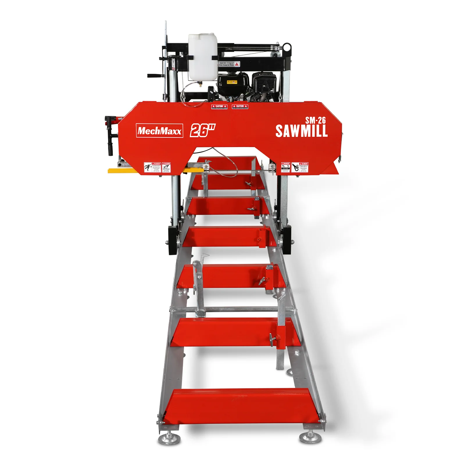 26" Portable Sawmill (5x Blades Included), 459cc 15HP E-Start Gasoline Engine, 20" Board Width, 20' Track Length (13' Track Length + 6.4' Track Extension Included) , SM-26 - Image 11