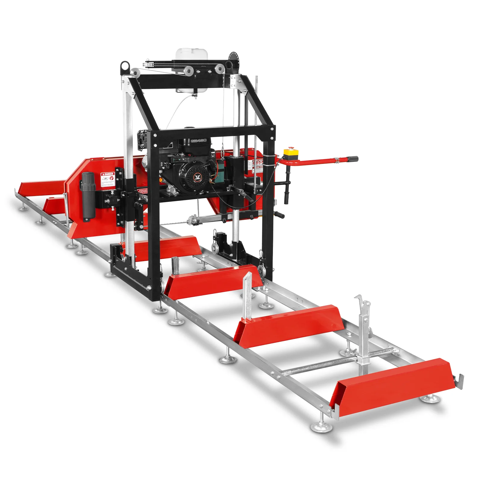 26" Portable Sawmill (5x Blades Included), 459cc 15HP E-Start Gasoline Engine, 20" Board Width, 20' Track Length (13' Track Length + 6.4' Track Extension Included) , SM-26 - Image 13