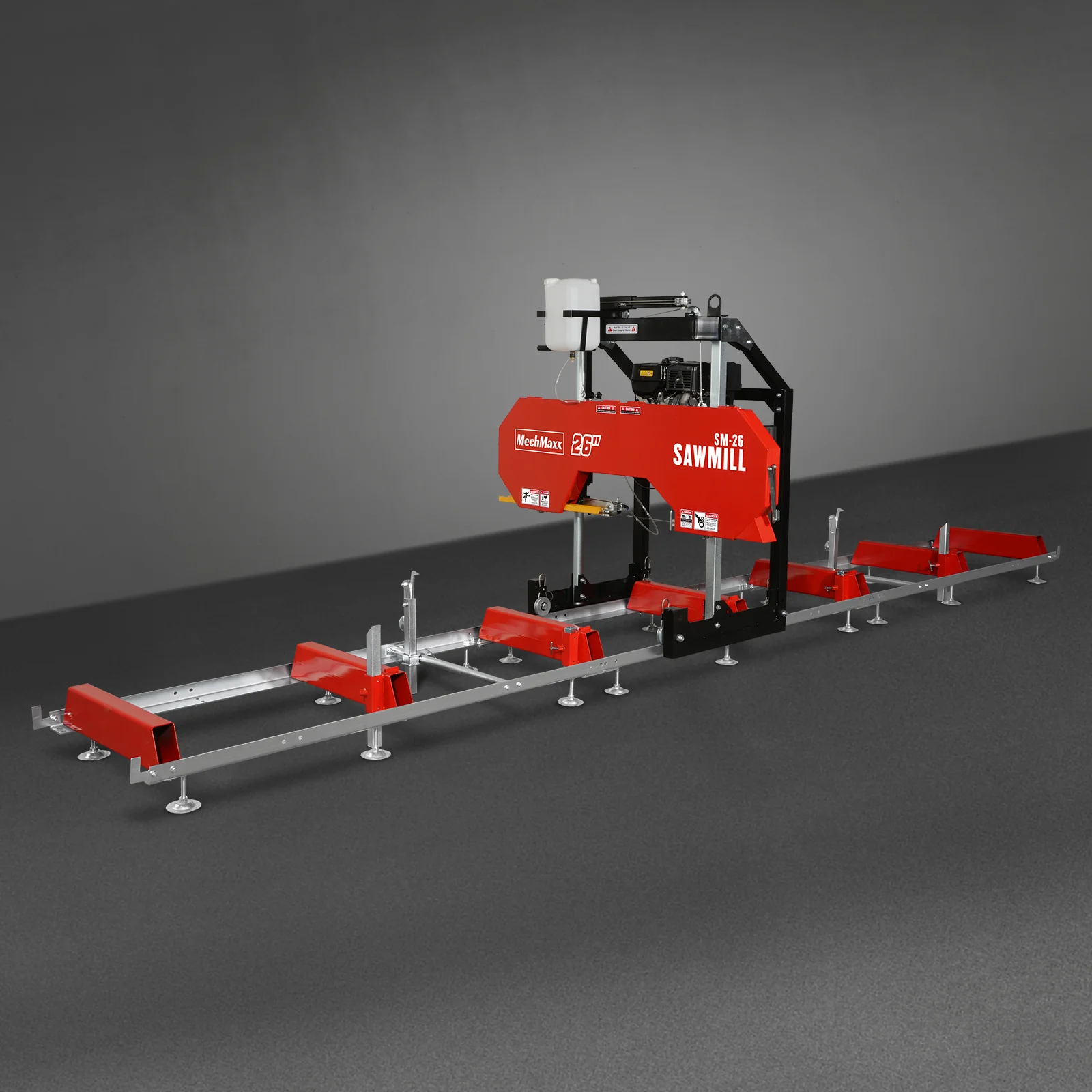 26" Portable Sawmill (5x Blades Included), 459cc 15HP E-Start Gasoline Engine, 20" Board Width, 20' Track Length (13' Track Length + 6.4' Track Extension Included) , SM-26 - Image 23