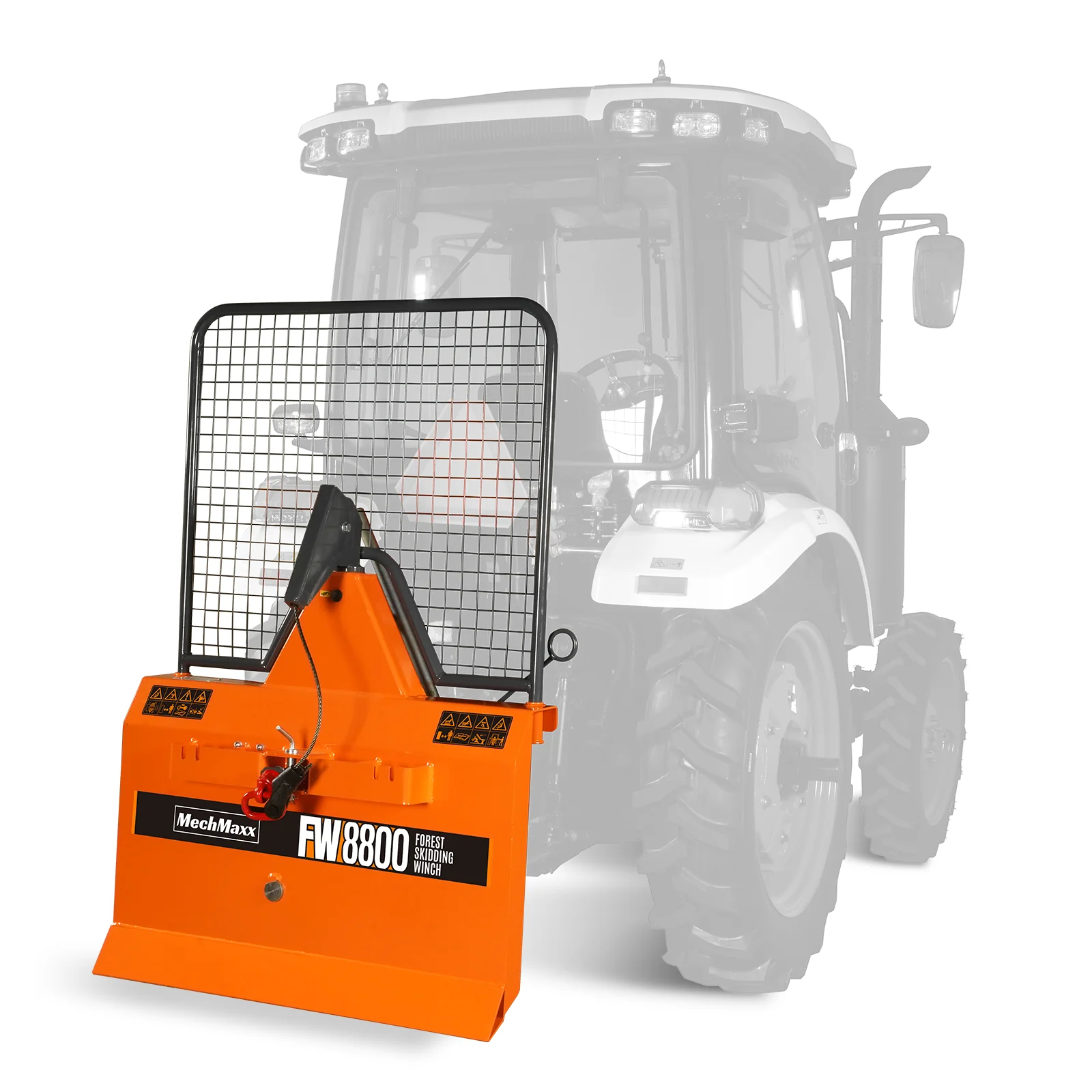 8800lbs 3-Point Hitch Forestry Log Skidding Winch,  200ft Cable Length,  25-60 HP Tractor,  Category 1 Hookup,  FW8800 - Image 17