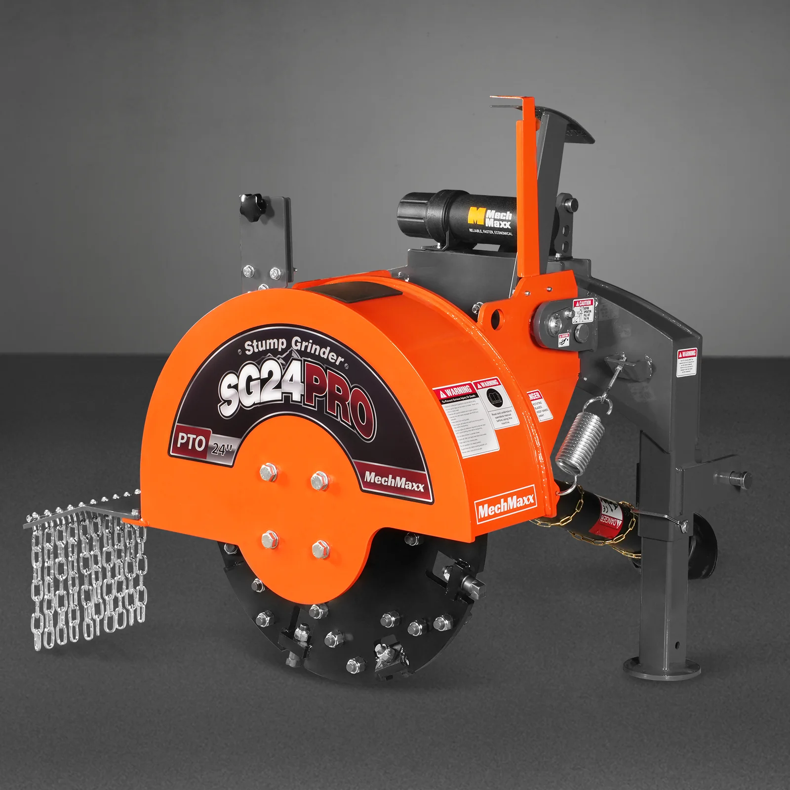 3-Point PTO Stump Grinder with 34 Carbide Teeth (PTO Shaft Included with Slip Clutch),  for 15-45HP Tractor,  SG24PRO - Image 20