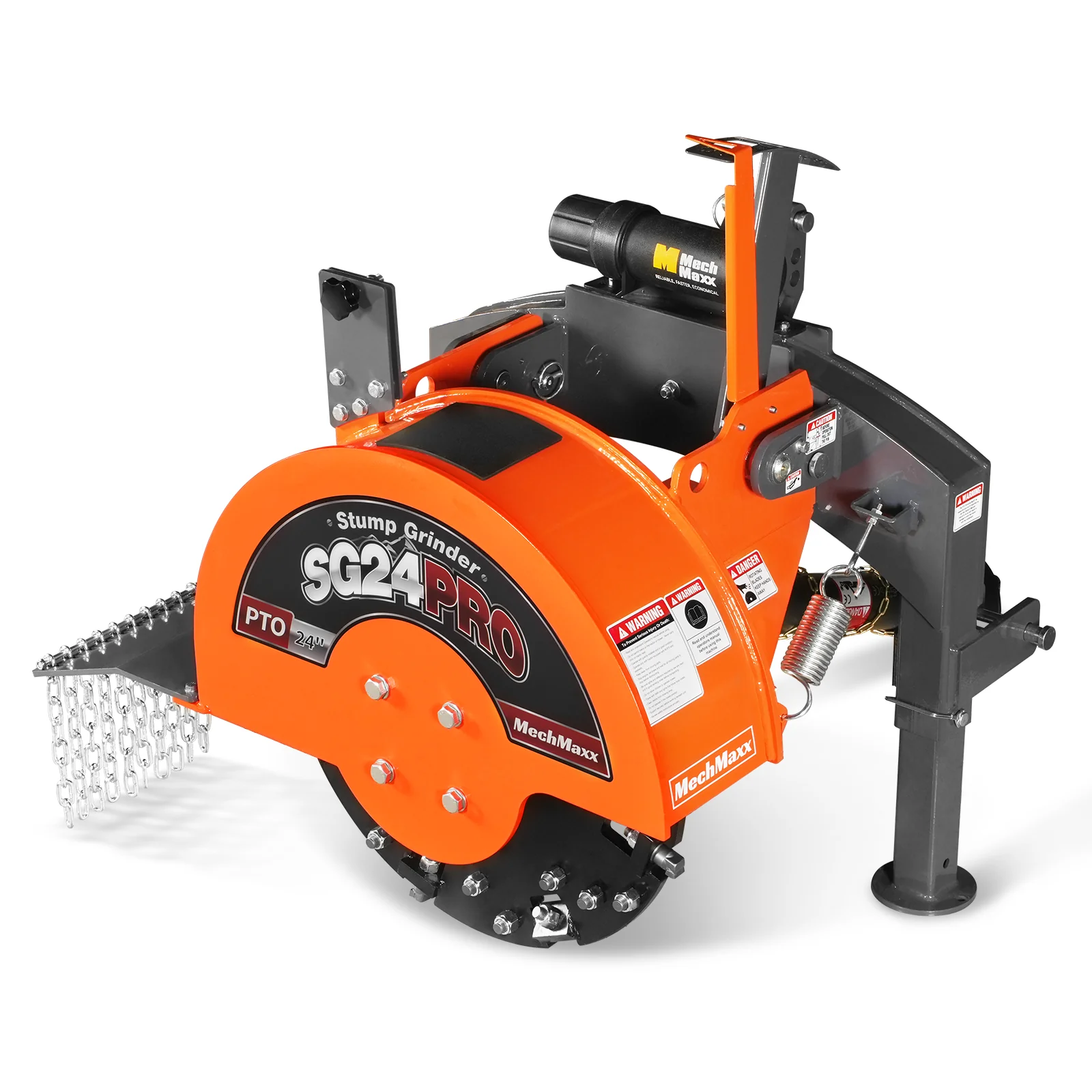 3-Point PTO Stump Grinder with 34 Carbide Teeth (PTO Shaft Included with Slip Clutch),  for 15-45HP Tractor,  SG24PRO - Image 9