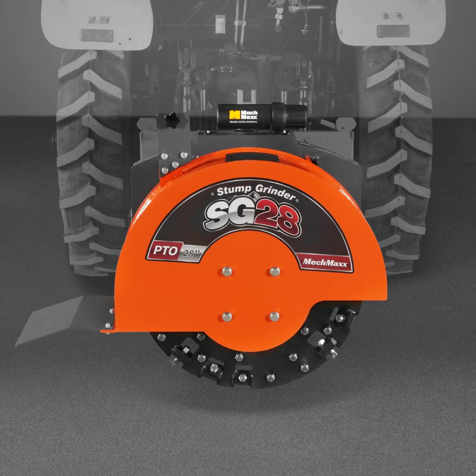 3-Point PTO Stump Grinder with 44 Carbide Teeth (PTO Shaft Included with Slip Clutch),  for 35-80HP Tractor,  SG28 - Image 19