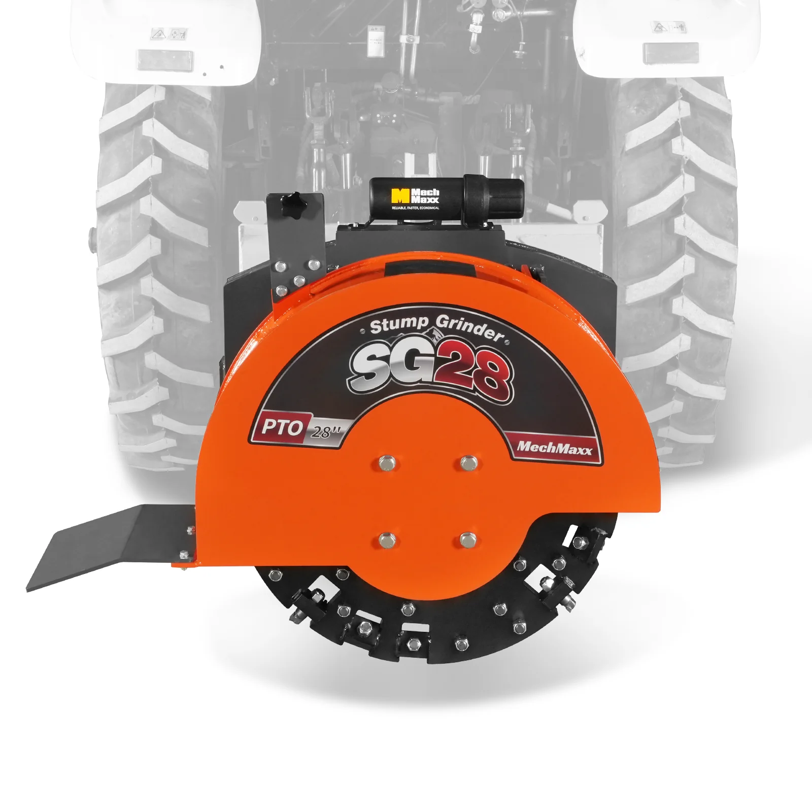 3-Point PTO Stump Grinder with 44 Carbide Teeth (PTO Shaft Included with Slip Clutch),  for 35-80HP Tractor,  SG28 - Image 2