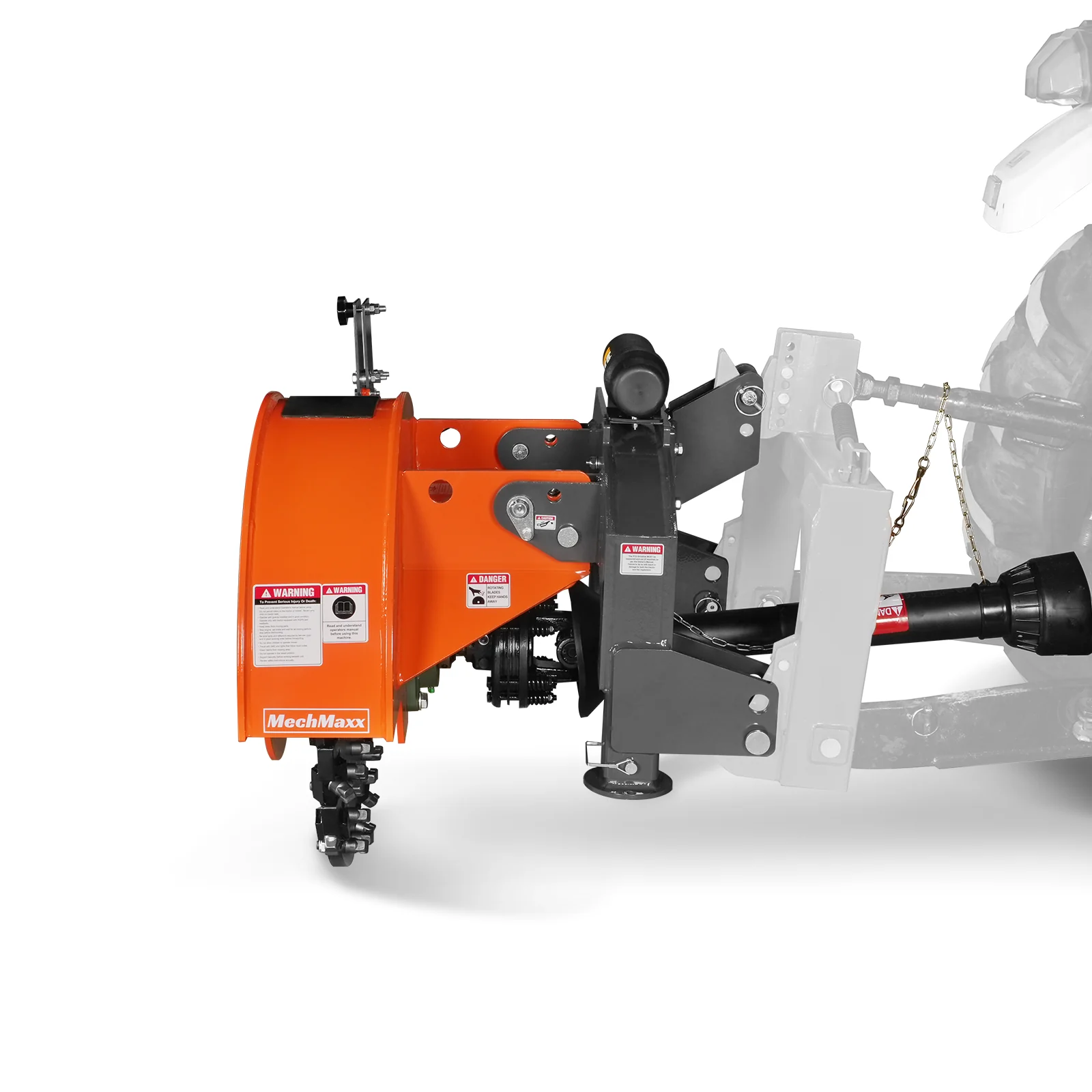 3-Point PTO Stump Grinder with 44 Carbide Teeth (PTO Shaft Included with Slip Clutch),  for 35-80HP Tractor,  SG28 - Image 3