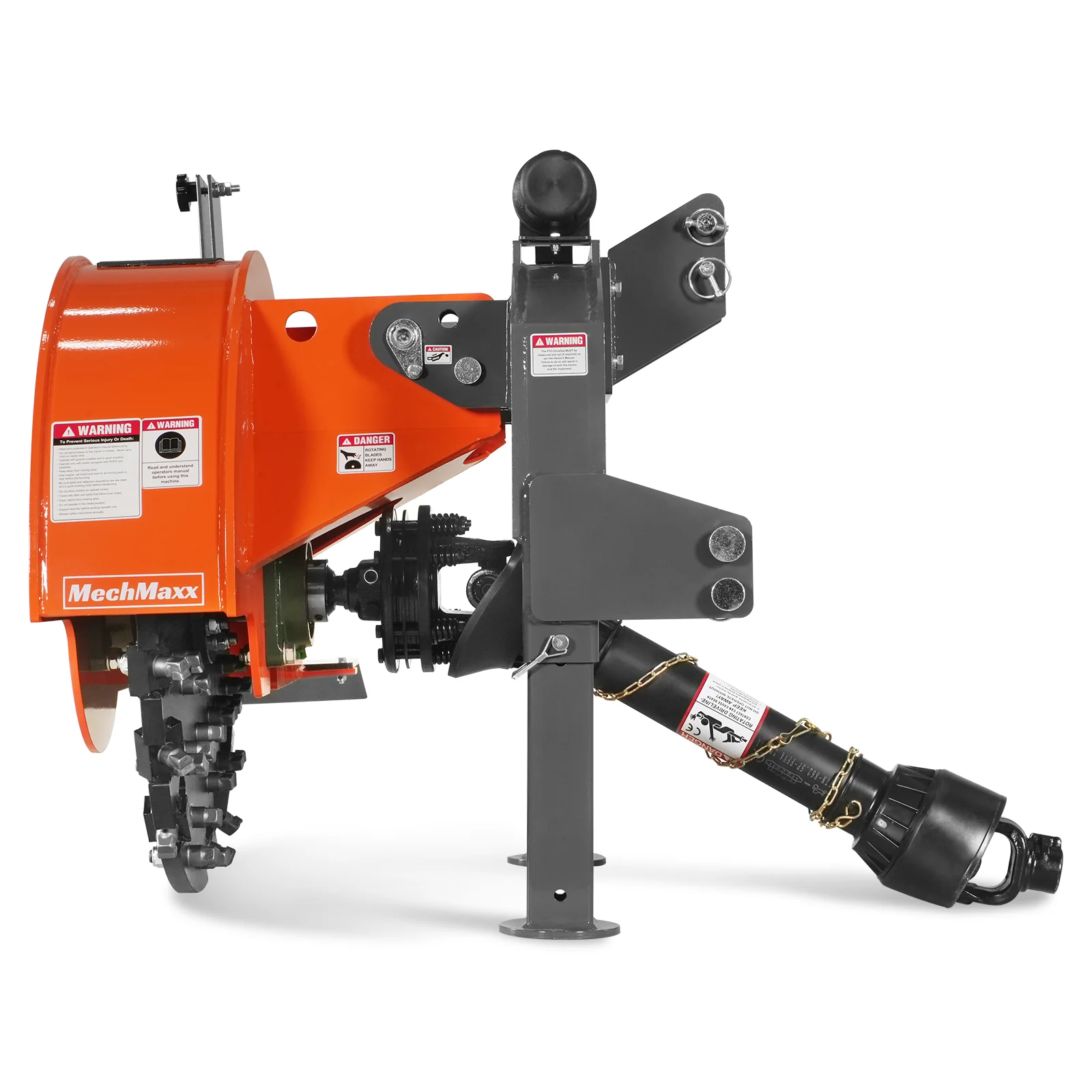 3-Point PTO Stump Grinder with 44 Carbide Teeth (PTO Shaft Included with Slip Clutch),  for 35-80HP Tractor,  SG28 - Image 4
