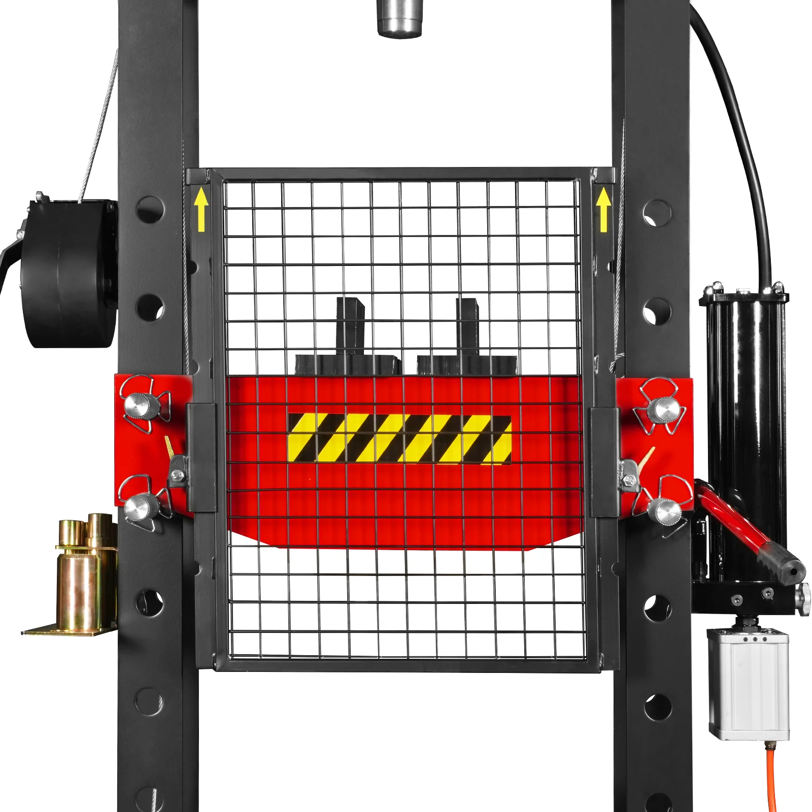 30 Ton H-Frame Air/Hydraulic Shop Press with Hand Winch & Press Pin Kit, Fully Welded Steel Frame, Safety Guard, Foot Pedal Control, HSP30 - Image 15