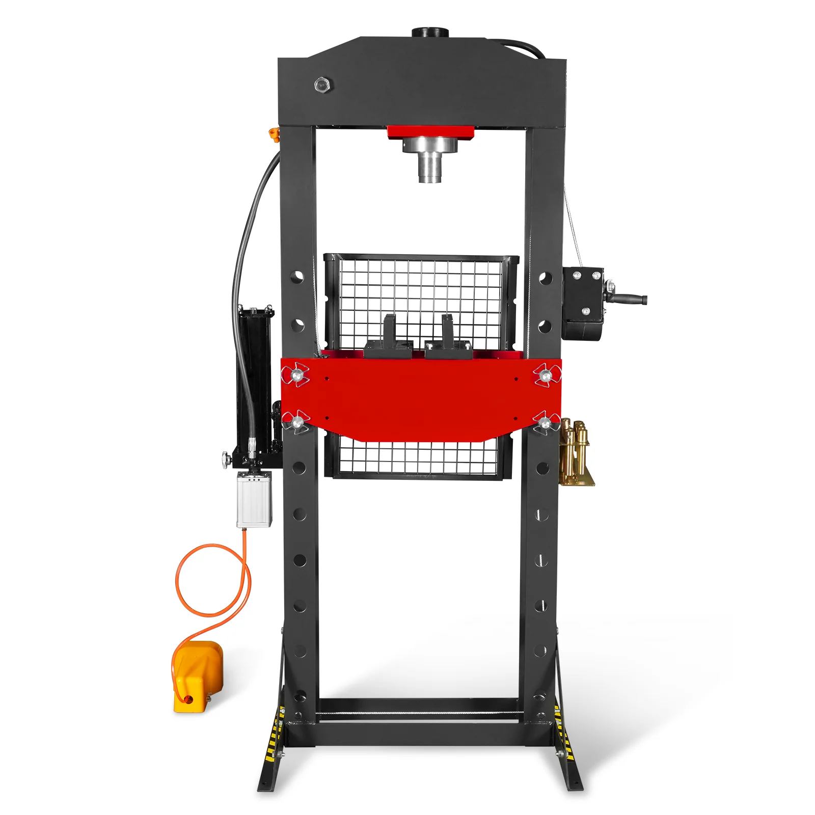 30 Ton H-Frame Air/Hydraulic Shop Press with Hand Winch & Press Pin Kit, Fully Welded Steel Frame, Safety Guard, Foot Pedal Control, HSP30 - Image 28