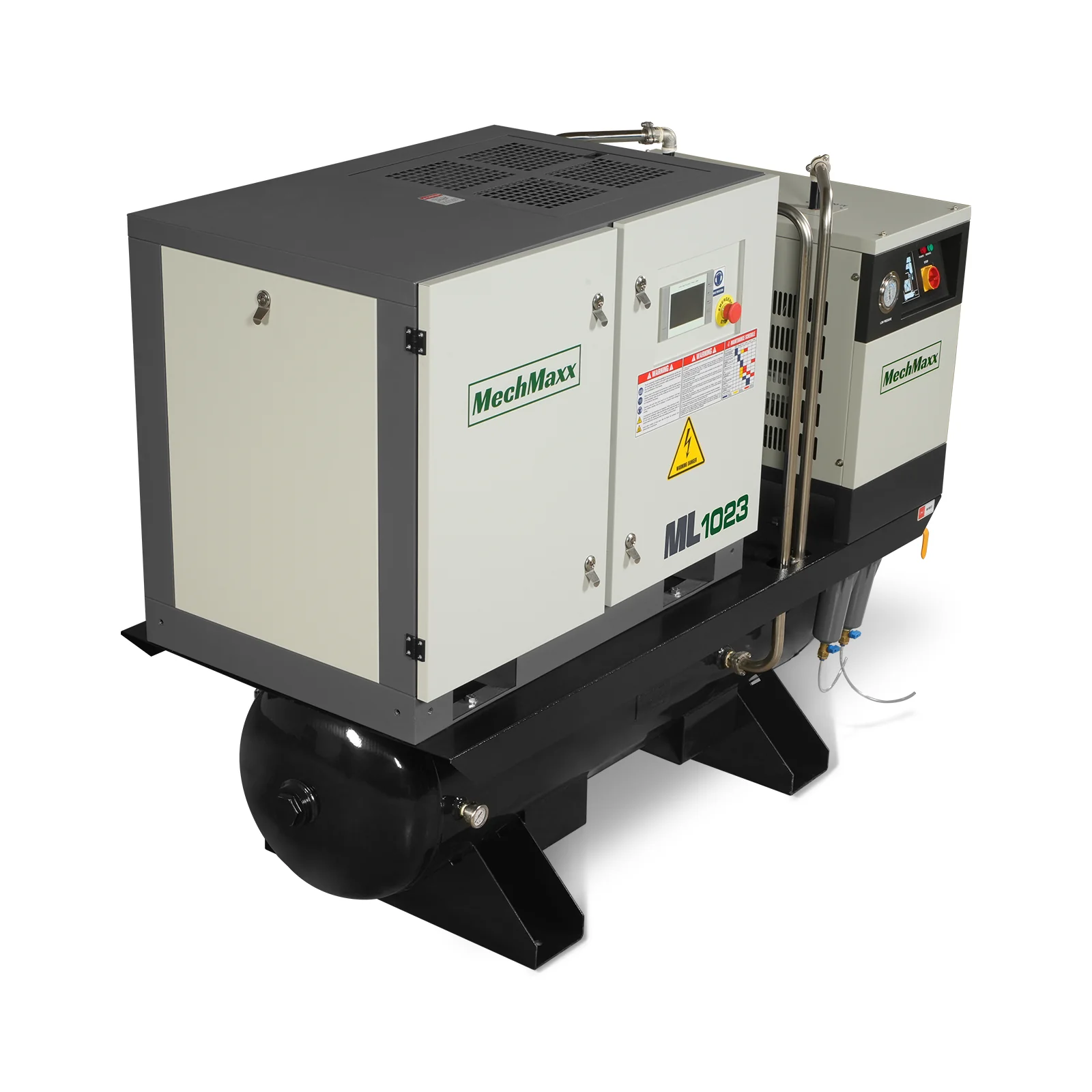 10HP Combined Rotary Screw Air Compressor with Dryer & 66-Gal ASME Tank | 32 CFM, 116 PSI, 230V 3-Phase - Industrial Grade - Image 5