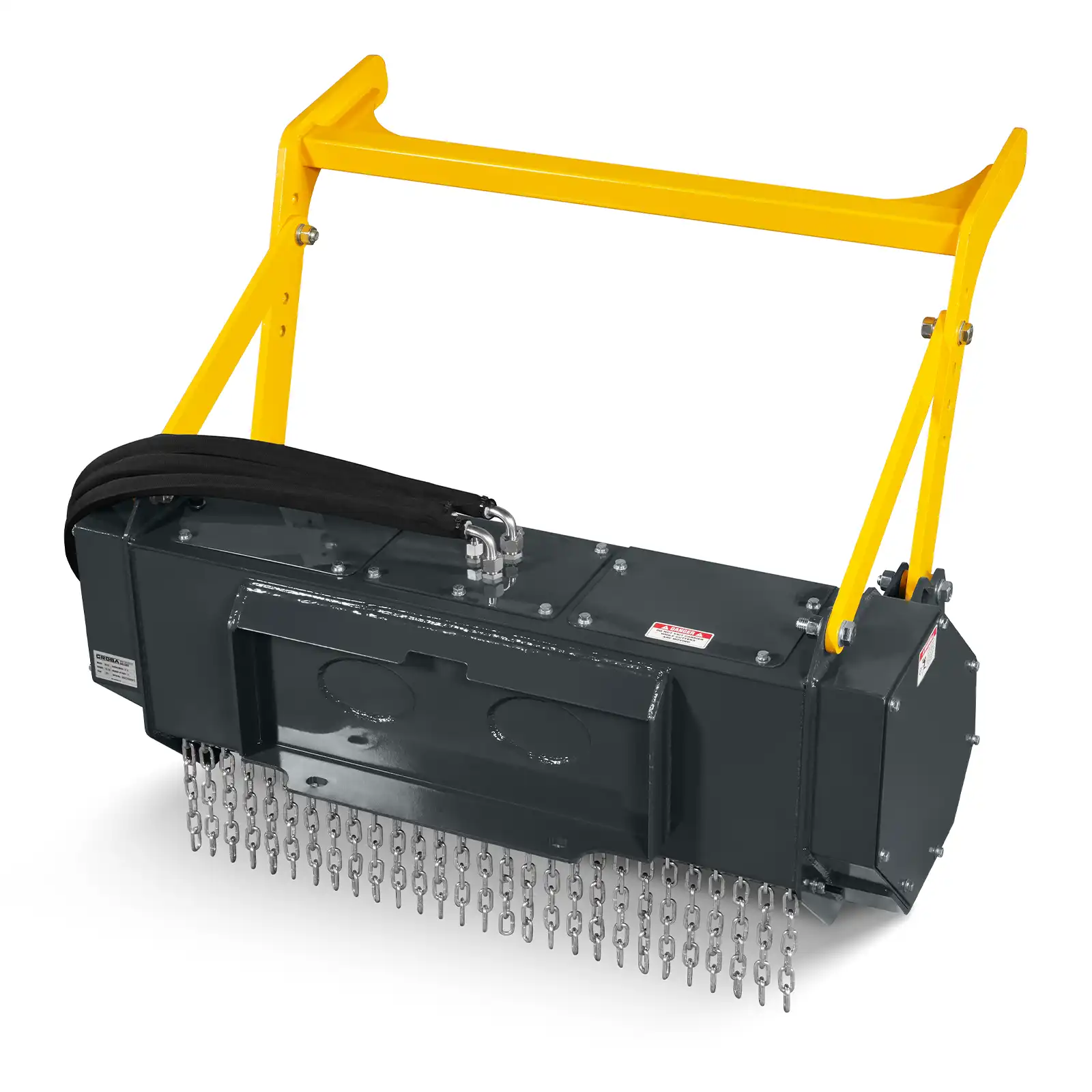 37"Mini Skid Steer Drum Forestry Brush Mulcher Attachment,  Hydraulic Flow Range 11 To 16 GPM, MCH37 - Image 10