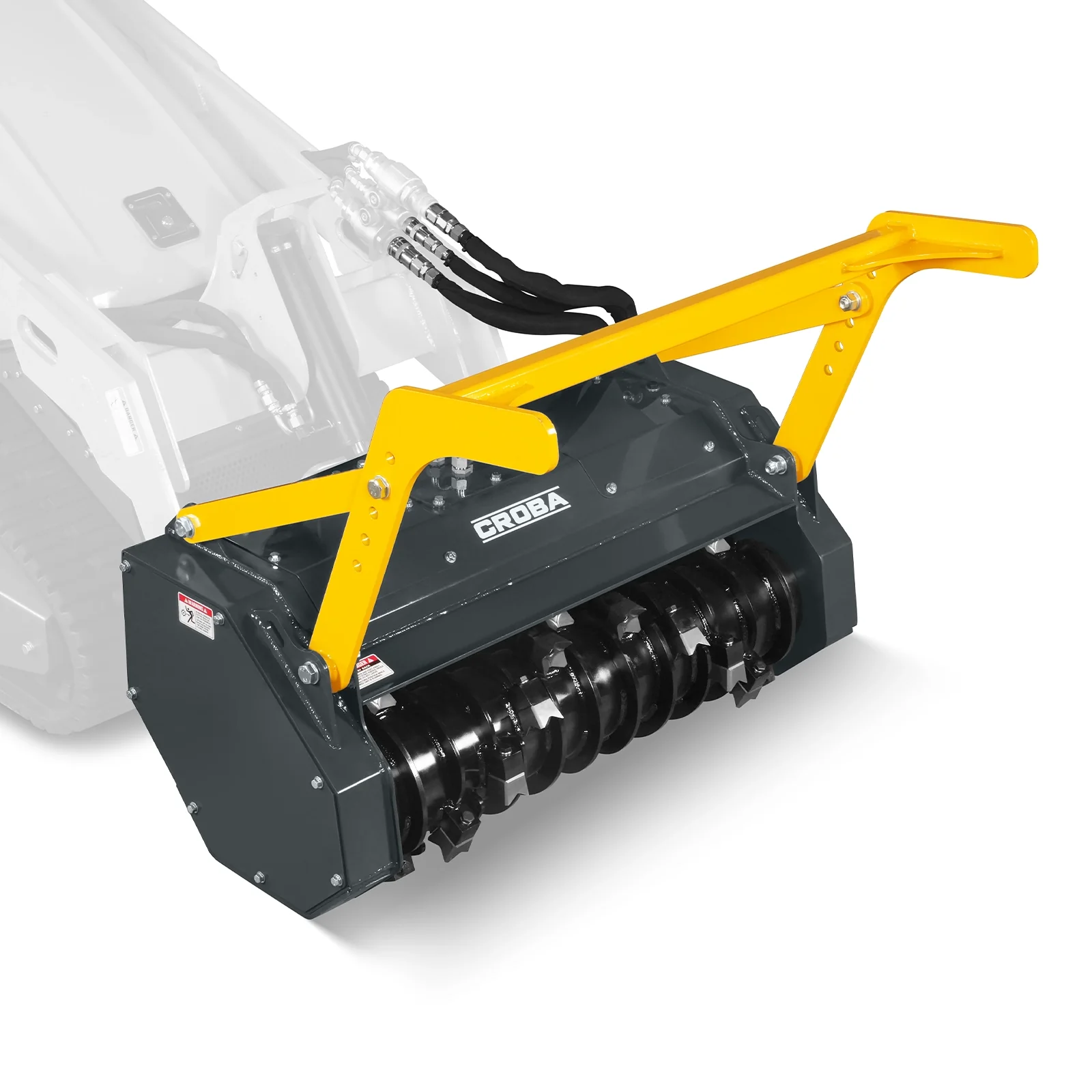 37"Mini Skid Steer Drum Forestry Brush Mulcher Attachment,  Hydraulic Flow Range 11 To 16 GPM, MCH37 - Image 16