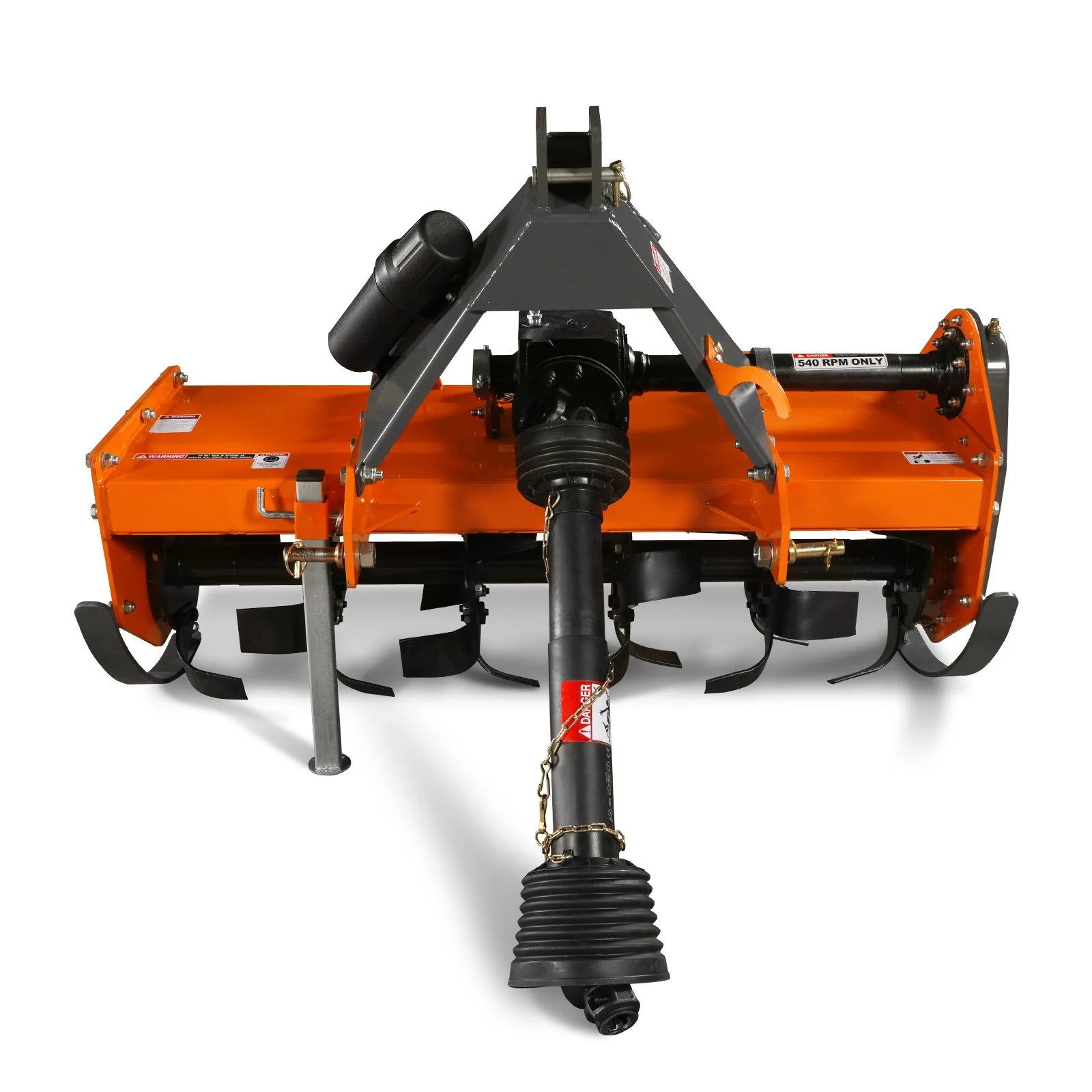 4.5FT 3-Point Gear Drive Rotary Tiller, 25-45HP Tractor, PTO Shaft Included (With Slip Clutch), Cat. 1 Hookup , RT450 - Image 12