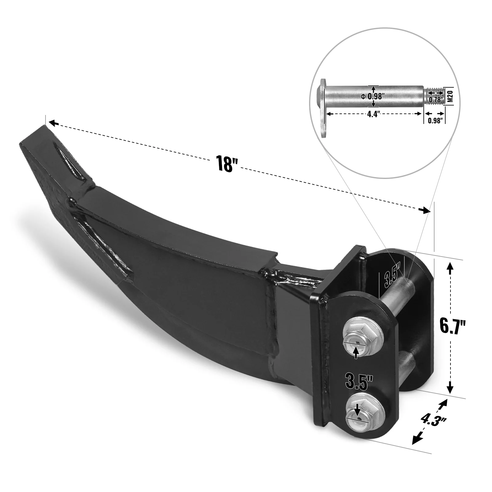 4-Piece Mini Excavator Attachment Set for Mini Compact Excavator ( SKU: 150530; 150531; 150532 ) - Image 3