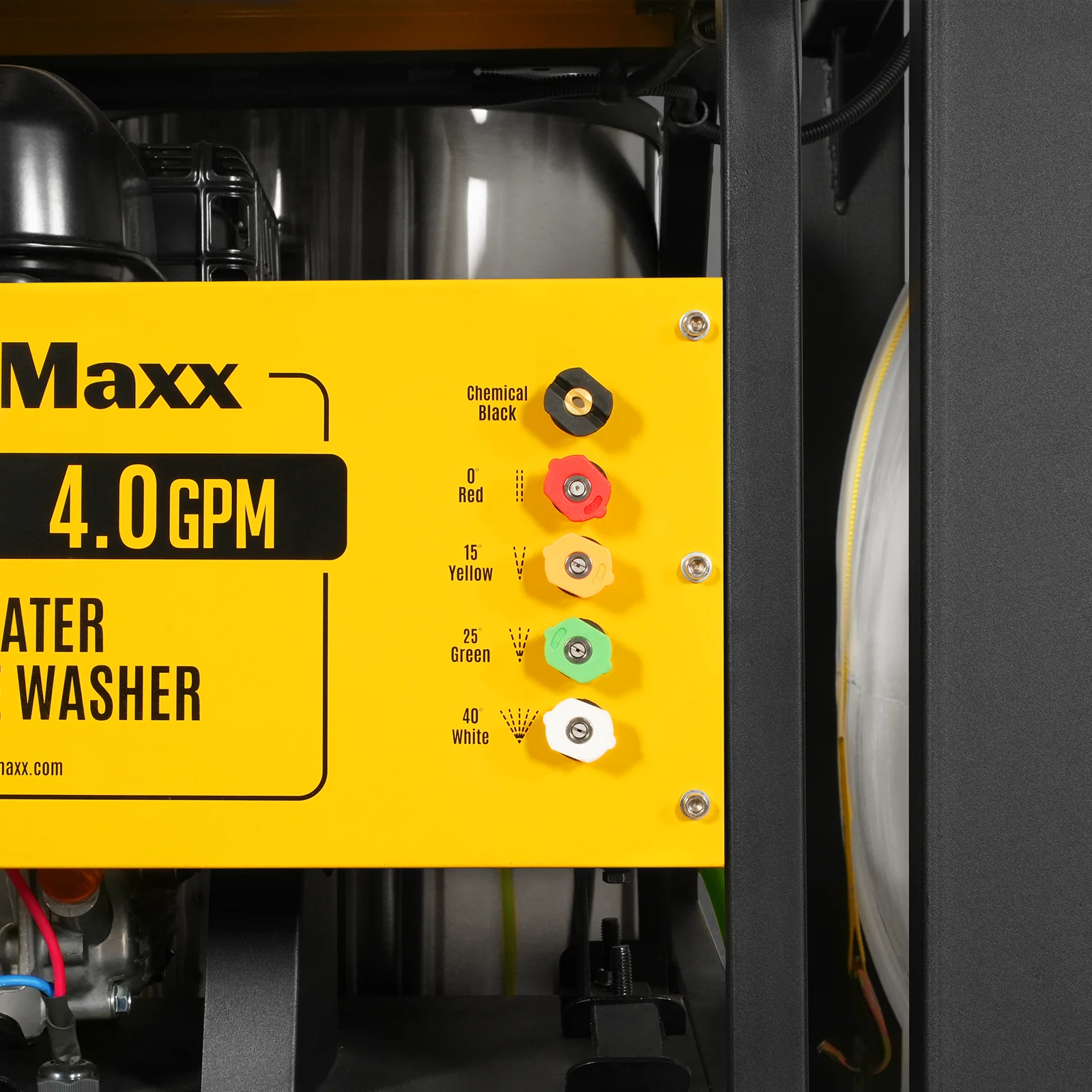 4000 PSI 4 GPM 15 HP ZONSEN E-Start Gas Engine Hot Water Pressure Washer Skid Mounted with 175 Gal Tank,  HPW40DT - Image 9