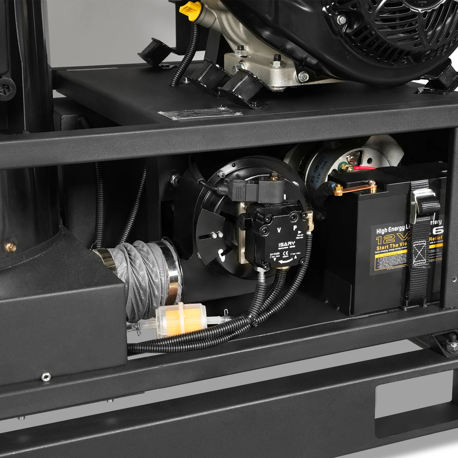 4000 PSI 4 GPM KOHLER E-Start Engine Hot Water Pressure Washer Skid Mounted with 175 Gal Tank, HPW40KT - Image 14