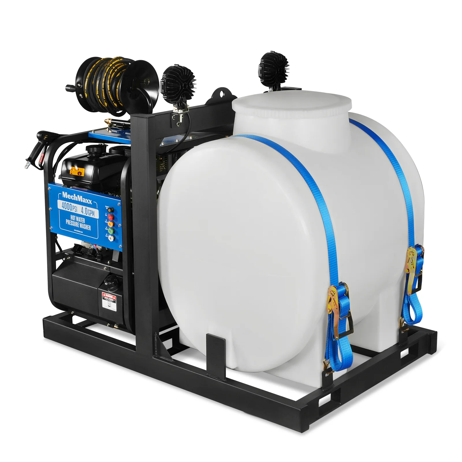 4000 PSI 4 GPM KOHLER E-Start Engine Hot Water Pressure Washer Skid Mounted with 175 Gal Tank, HPW40KT - Image 19