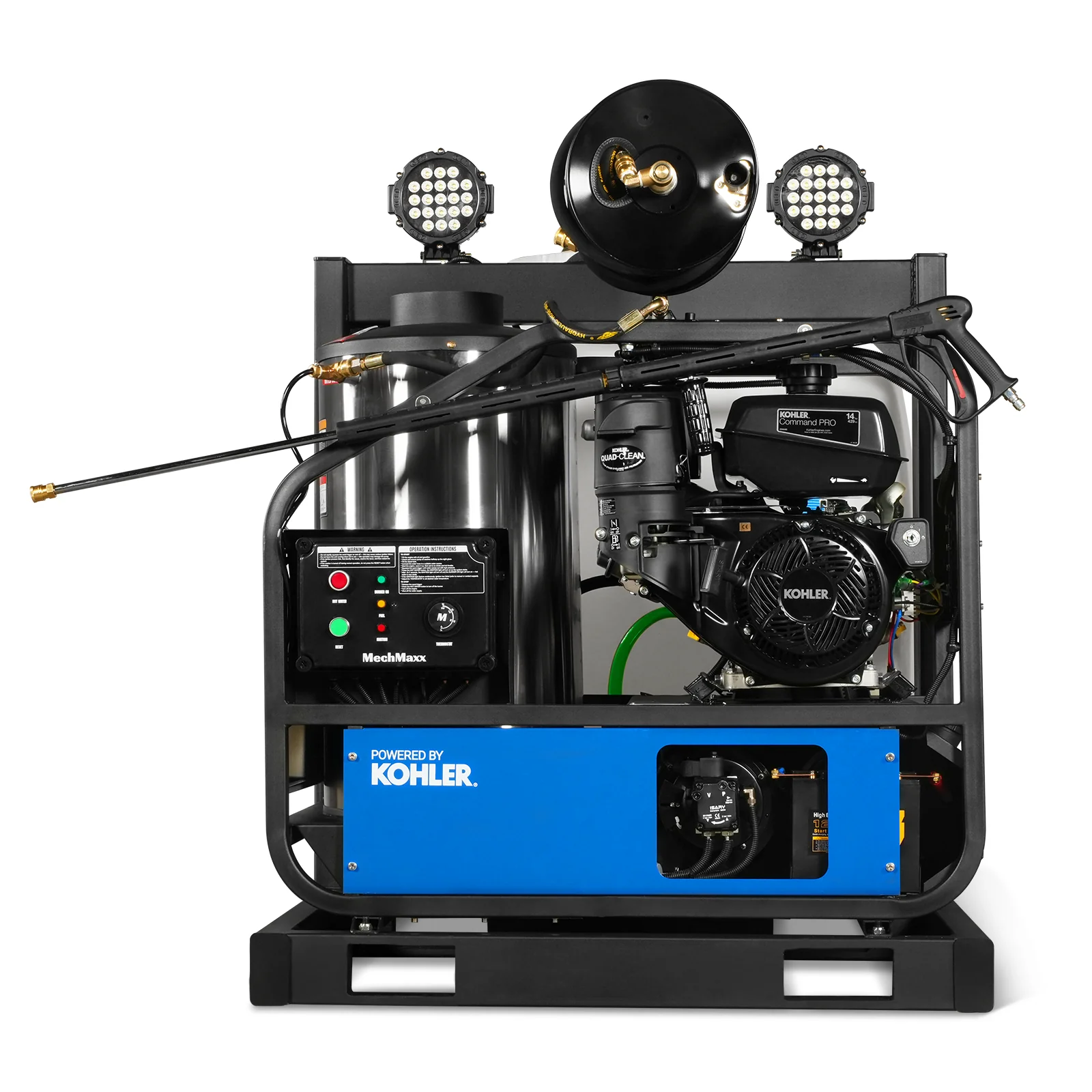 4000 PSI 4 GPM KOHLER E-Start Engine Hot Water Pressure Washer Skid Mounted with 175 Gal Tank, HPW40KT - Image 22