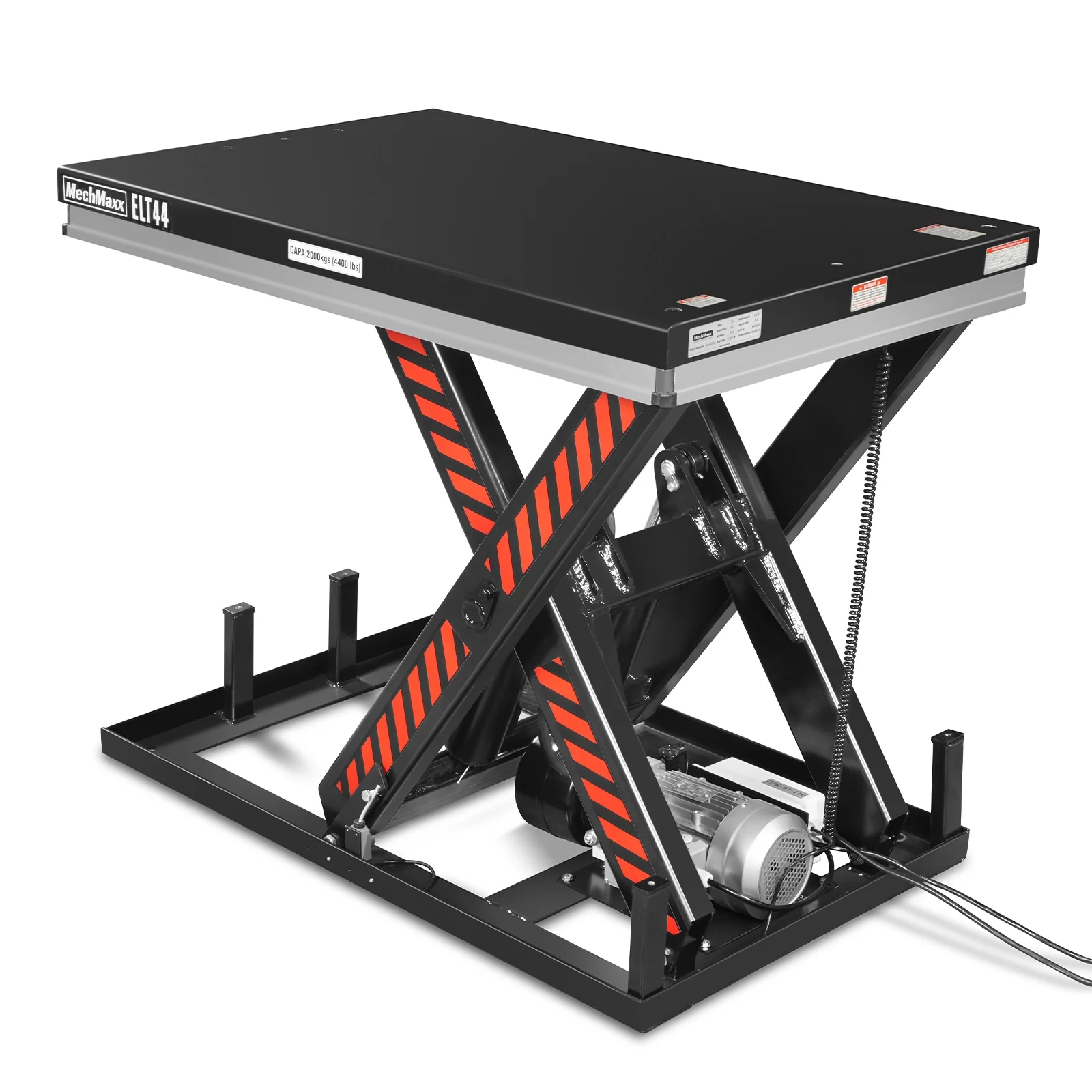 4400lbs Capacity Stationary Powered Hydraulic Lift Table, 51.2" x 33.5" Platform, 41.3" Lift Height, UL Certified Motor, ELT44 - Image 5