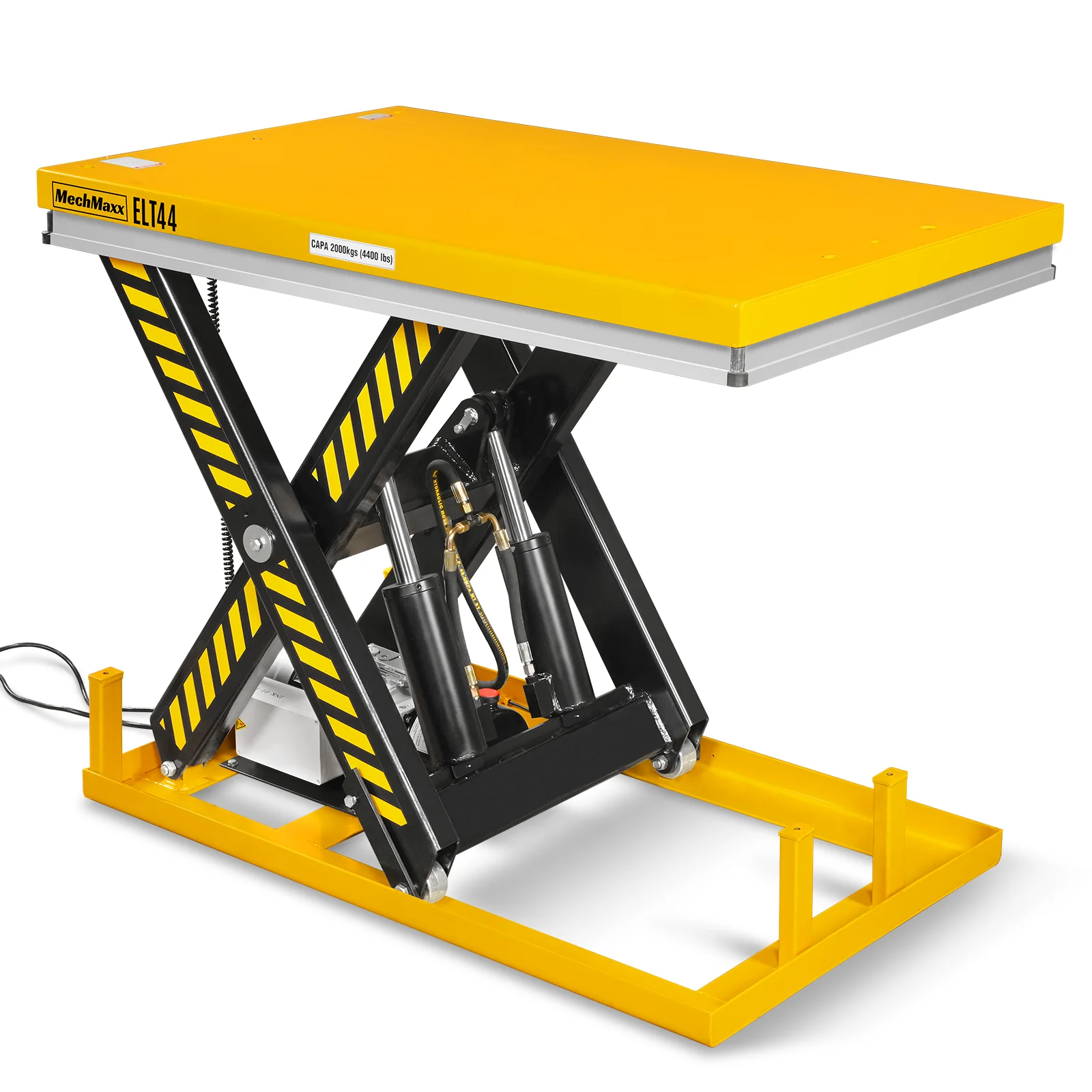 4400lbs Capacity Stationary Powered Hydraulic Lift Table, 51.2" x 33.5" Platform, 41.3" Lift Height, UL Certified Motor, ELT44 - Image 16